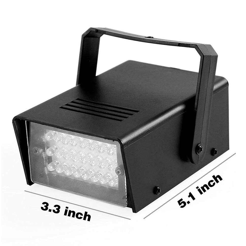 Led Blue Strobe Lights Dance Flash Strobe Lights Adjustable Speed Control Stage Light With Super Bright 24 Leds Flash Party Ligh