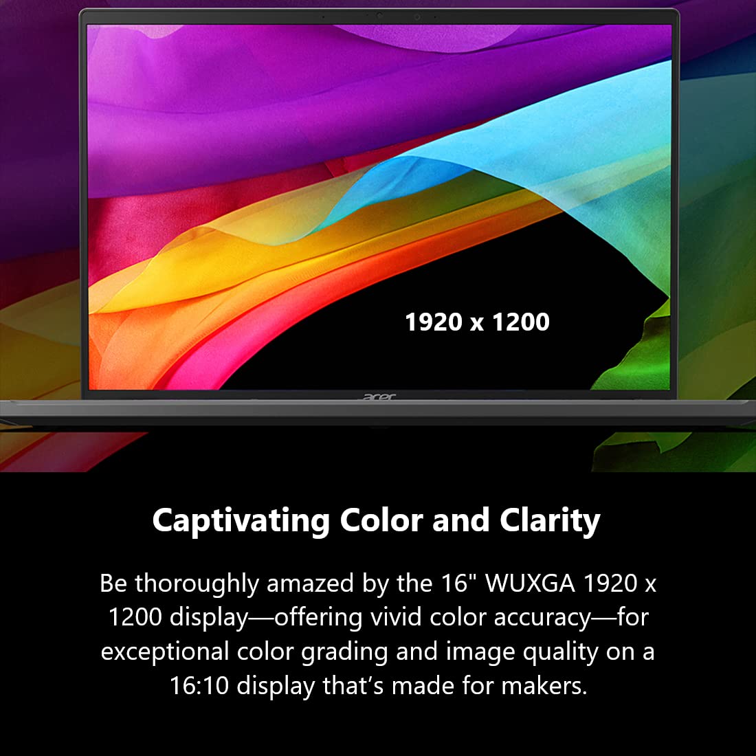 Acer Swift Go 16 Thin & Light Laptop | 16 1920 X 1200 100% Srgb 400Nit Display | Intel Core I5-1335U | Intel Iris Xe Graphics |