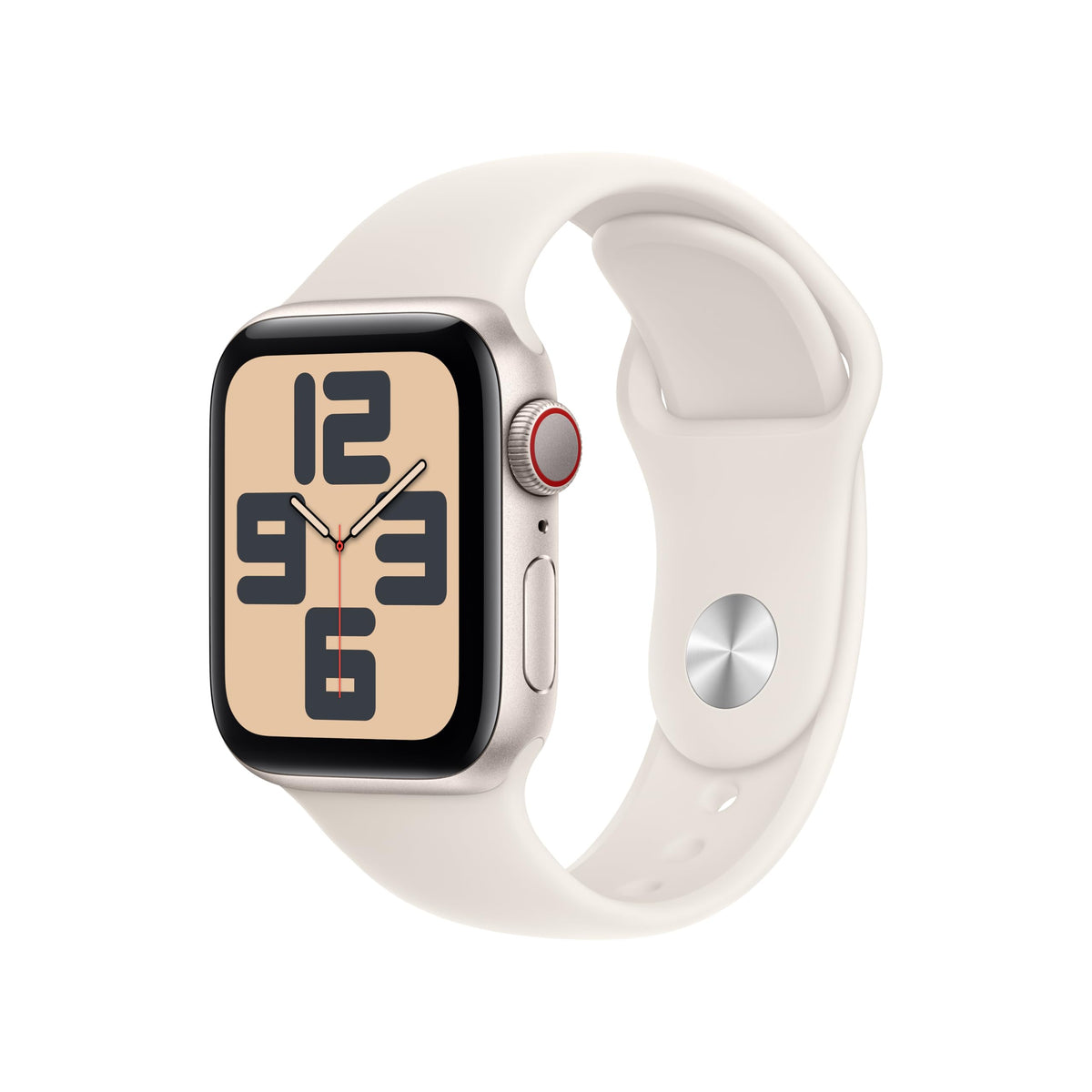 Apple Watch Se (2Nd Gen) [Gps + Cellular 40Mm] Smartwatch With Starlight Aluminium Case With Starlight Sport Band S/M. Fitness A