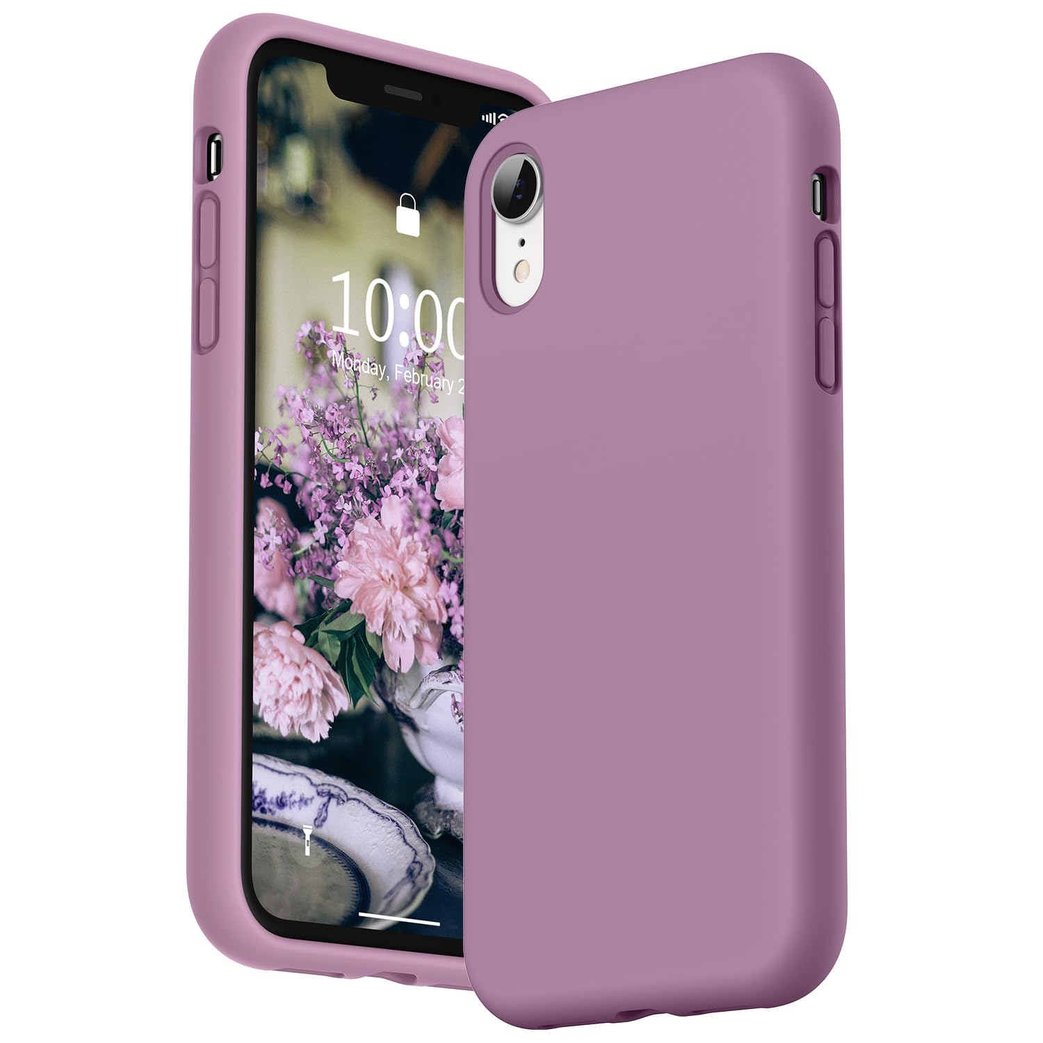 SURPHY Compatible with iPhone XR Case, Thickened Liquid Silicone Phone Case (with Microfiber Lining) for iPhone XR 6.1 inches, L