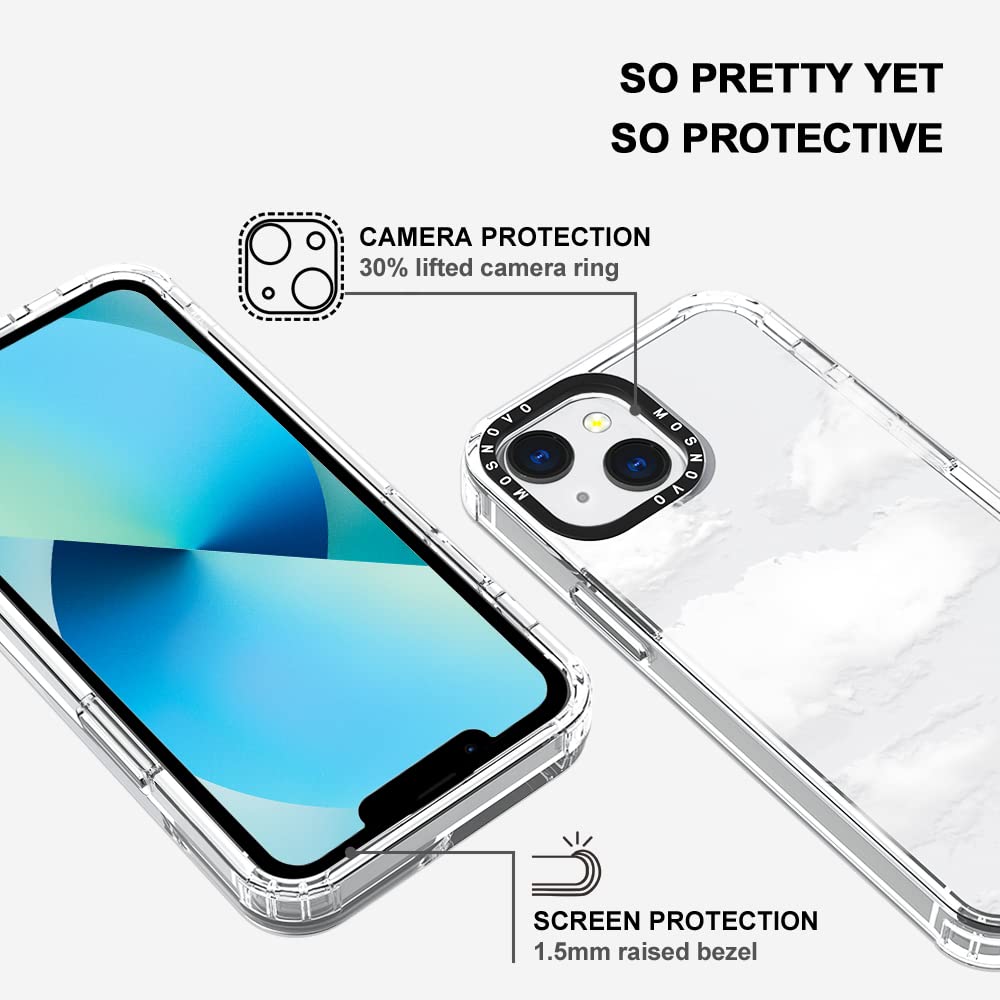 Mosnovo Case For Iphone 13 Mini, [Buffertech 6.6Ft Military-Grade Drop Protection] [Anti Peel Off Tech] Clear Tpu Bumper Phone C