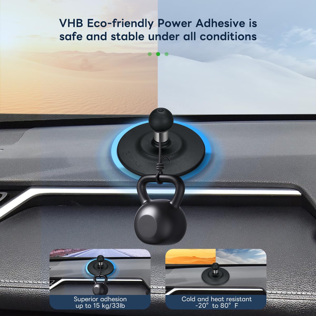 Fanaue Flex Adhesive Ball Base Compatible With Garmin Gps Bracket And 17Mm Double Socket Arm, 17Mm Ball Head Adapter For Motorcy