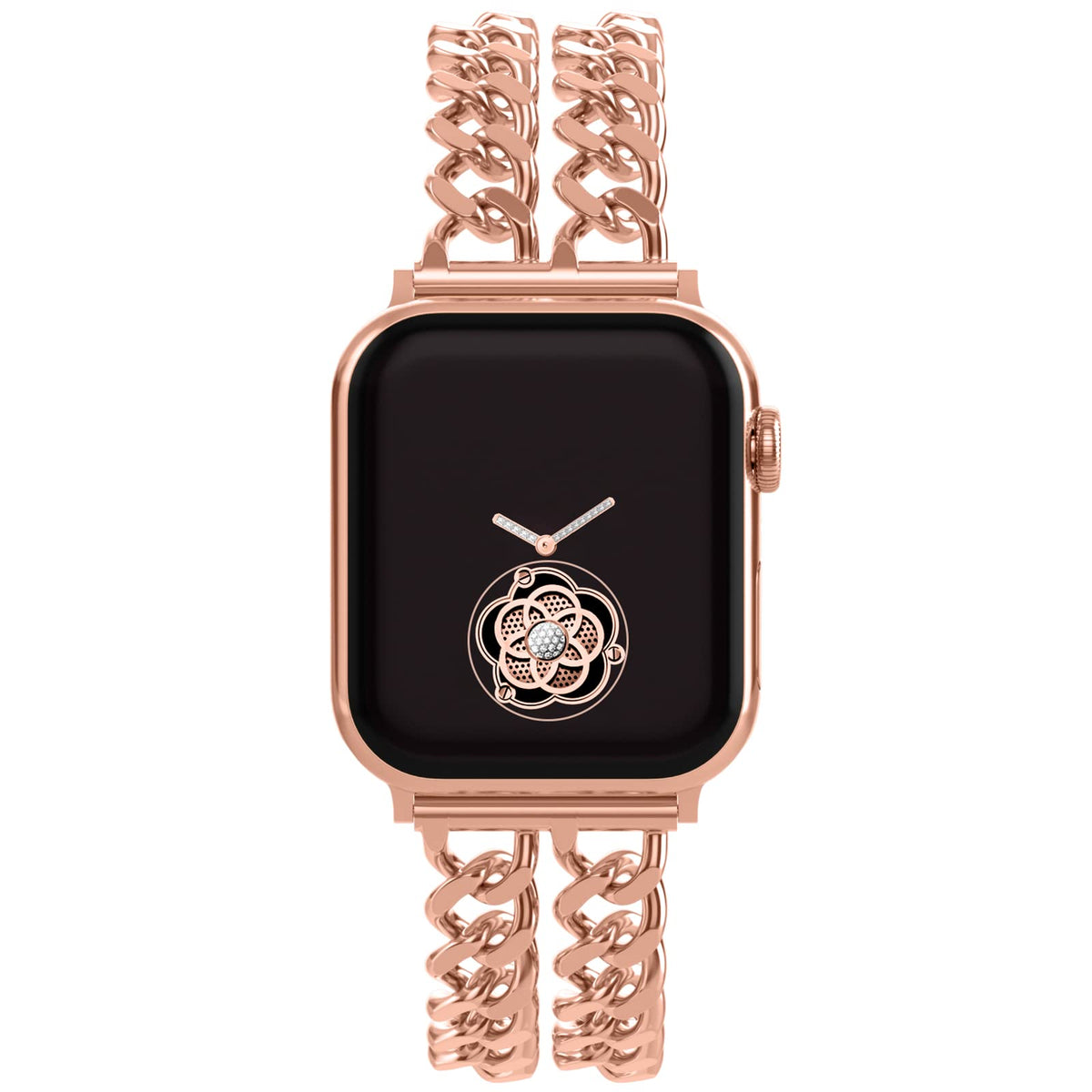 Compatible Apple Watch Band 41Mm 38Mm 40Mm, Stainless Steel Metal Cowboy Chain Style Replacement Iwatch Series 8 7 6 5 4 3 2 1 Se Sports Strap Wristband (38/40/41Mm, Rose Gold)