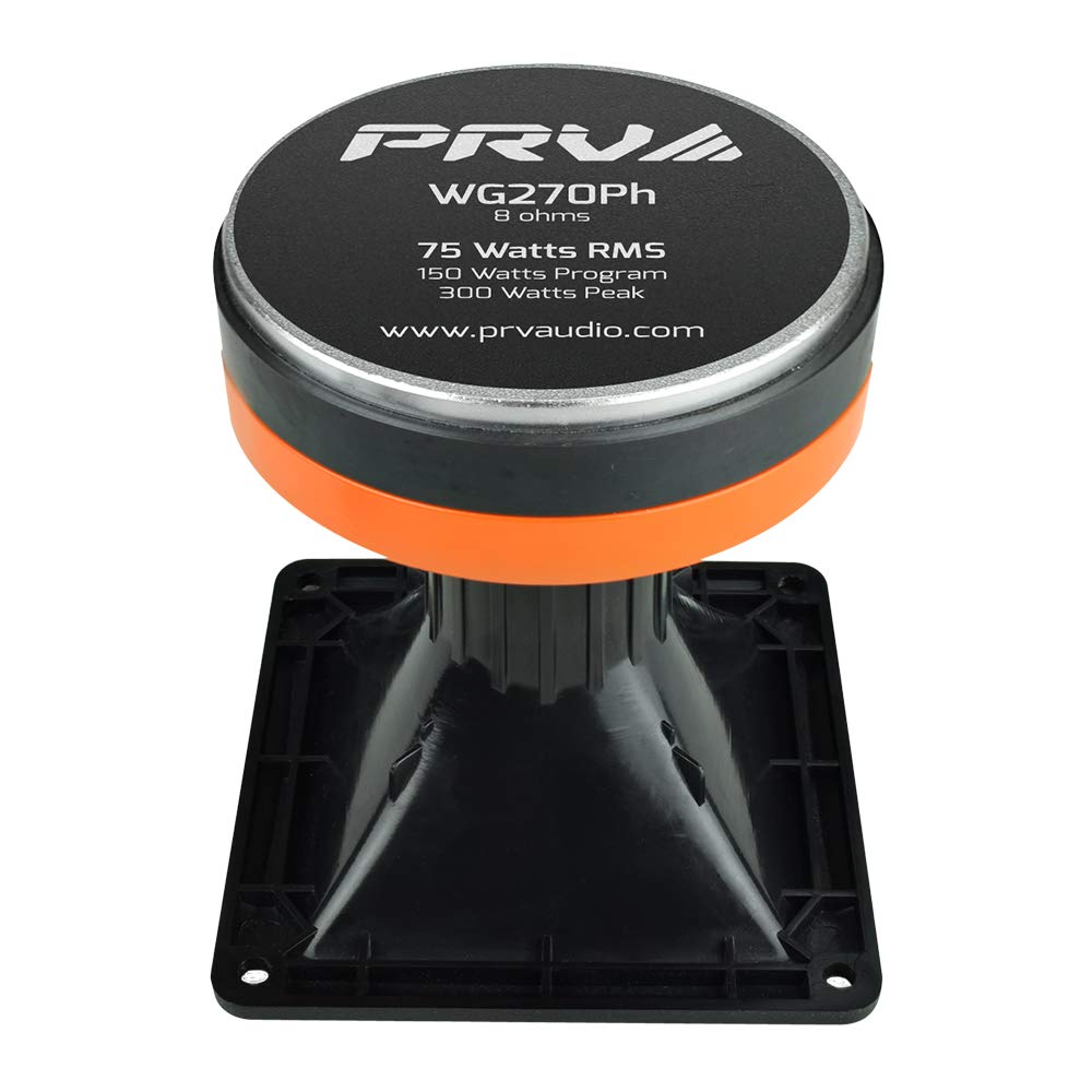 Prv Audio Wg270Ph Horn Driver   1' Exit Phenolic Compression Driver 150 Watts Max Power 8 Ohm 106.5 Db 75 Watts Rms With Compact 60� X 60� Exponential Horn For Car Audio