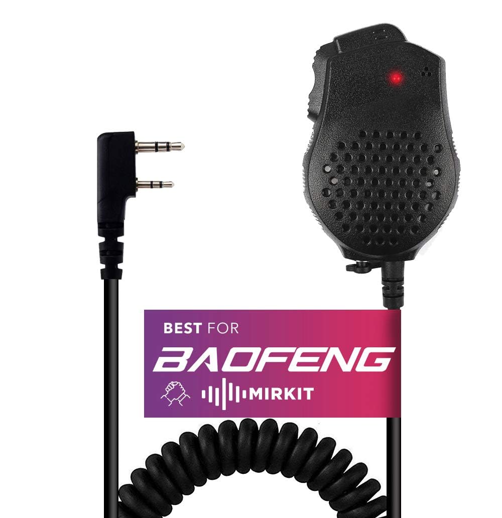 Original Baofeng Mic For Uv 82 Speaker Mic Compatible With Baofeng Radios: Uv 82Hp, Uv 82L, Uv 5R Series And All Ham Radio Dual Ptt Design With K2 Plug