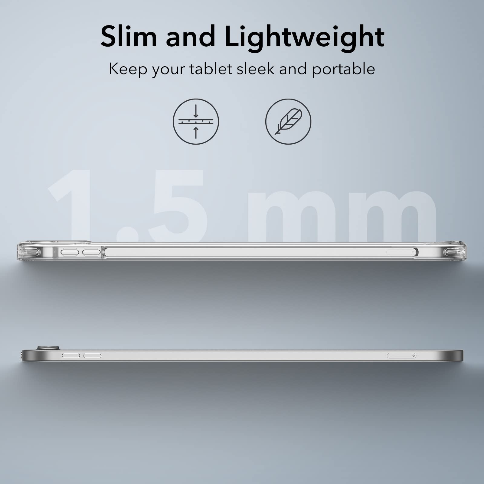 Esr For Ipad (A16) 11Th/10Th Generation Case(2025/2022), Thin And Lightweight, Yellowing Resistant, Hard Acrylic Back, Air Guard Corners, Flexible Frame, Classic Hybrid Back Cover, Clear