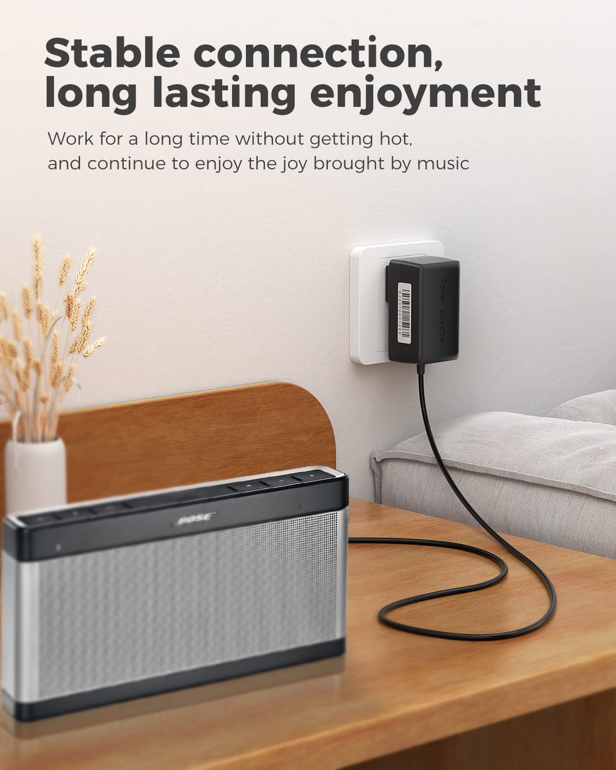 Charger For Bose Soundlink 3, Bluetooth Speaker 17V ~ 20V Bose Power Cord For Soundlink Speaker I Ii Iii 1 2 3, Replacement Wireless Speaker P/N: 306386 101, 369946 1300, 301141, 404600, 414255, S024R