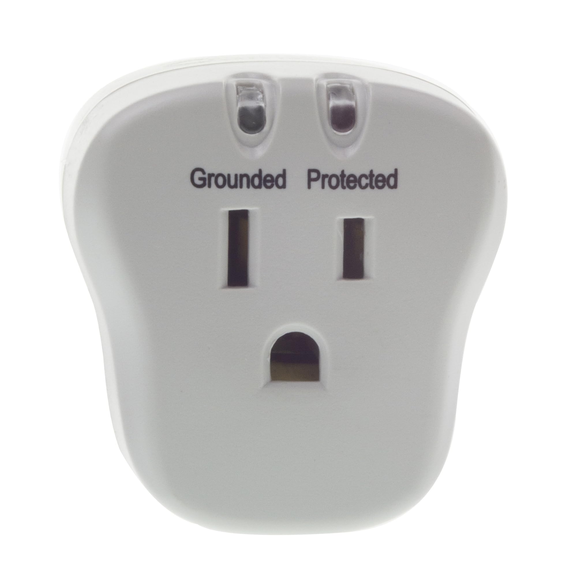 1 Outlet Surge Protector, 540 Joules with EMI/RFI Filter, 1800W Direct Plug-in to Wall Adapter, 2 LED Power Indicators, Single O