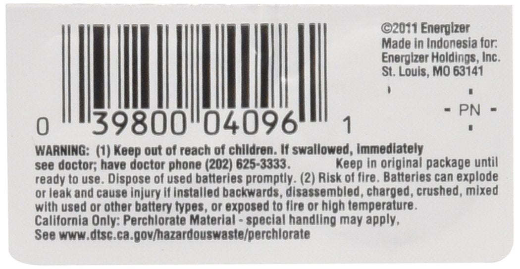 Energizer Eveready 04096   3 Volt Lithium Button Cell Watch Battery (Ecr1632Bp (Cr1632))
