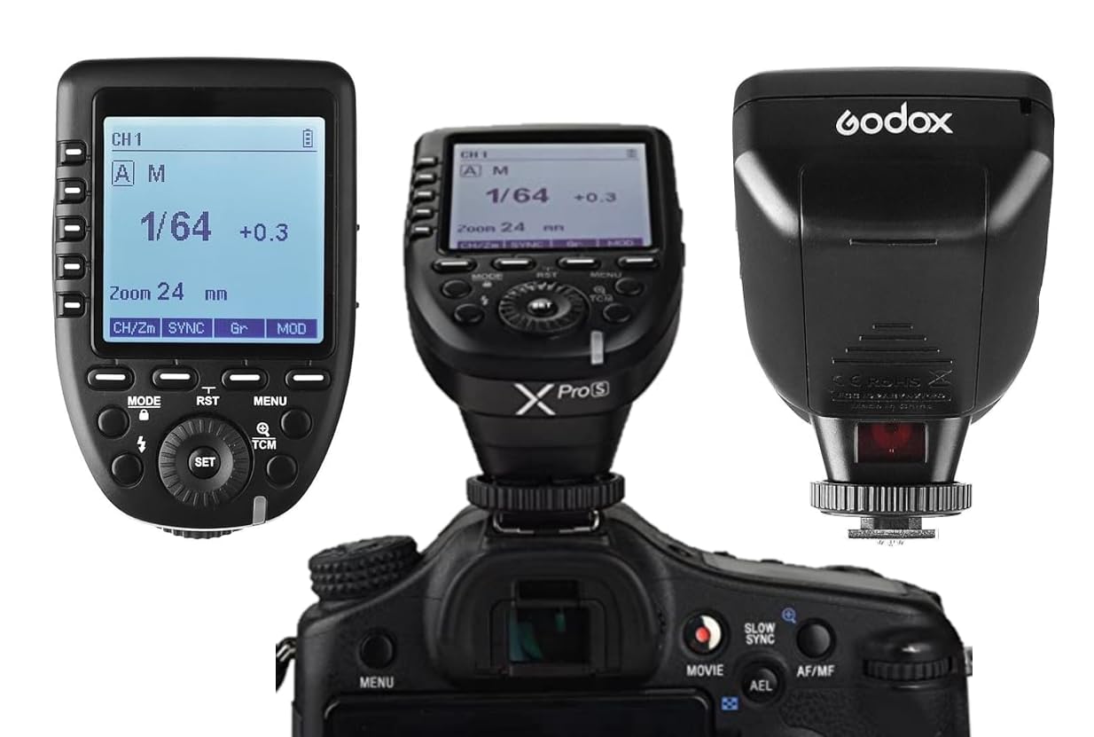 Godox Xpro S Compatible For Sony Ttl Wireless Flash Transmitter Trigger 1/8000S Hss Ttl Convert Manual Function Large Lcd Screen