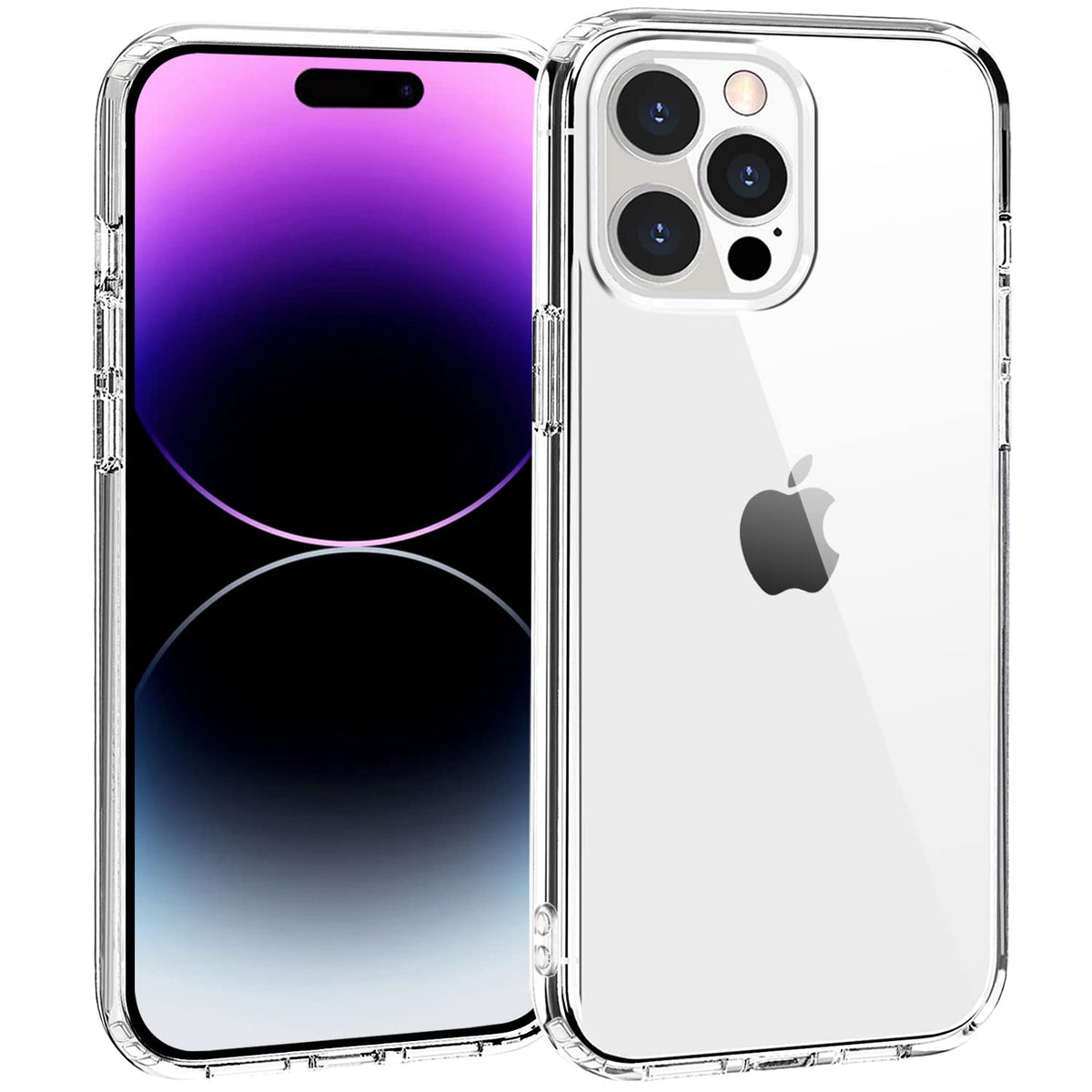 Tenoc Phone Case Compatible With Iphone 14 Pro Max, Clear Case Non Yellowing Protective Bumper Hard Back Cover For 6.7 Inch