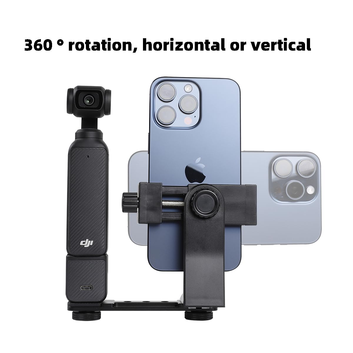 Phone Holder For Dji Osmo Pocket 3, Cell Phone Mount Expansion Accessories With 1/4'' Thread Hole Used With Tripod And Extension