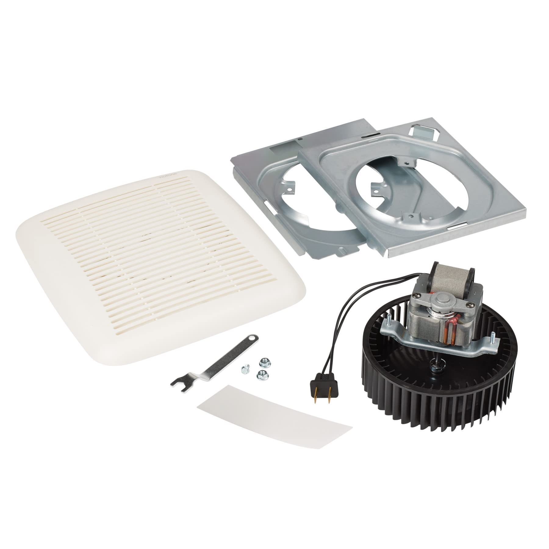 Broan Nutone Bkr60 Quickkit Ultra Quiet Bath Fan Replacement Motor And Cover/Grille, 60 Cfm, 20% More Power, White