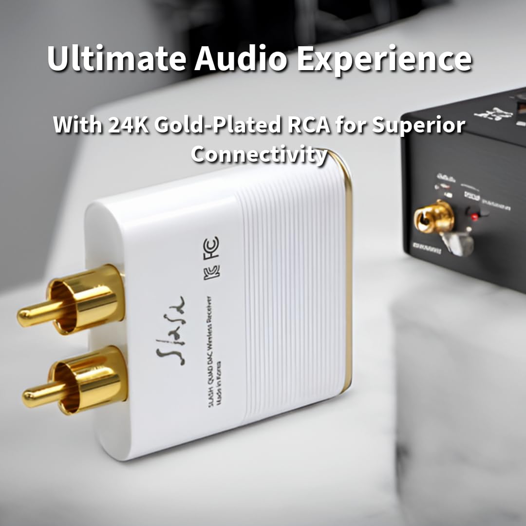 Slash3 Bluetooth 5.1 Dac Receiver   Hi Res Audio, Aptx Adaptive/Ldac/Aptx Hd Support, Rca Outputs, Audiophile Grade Streaming