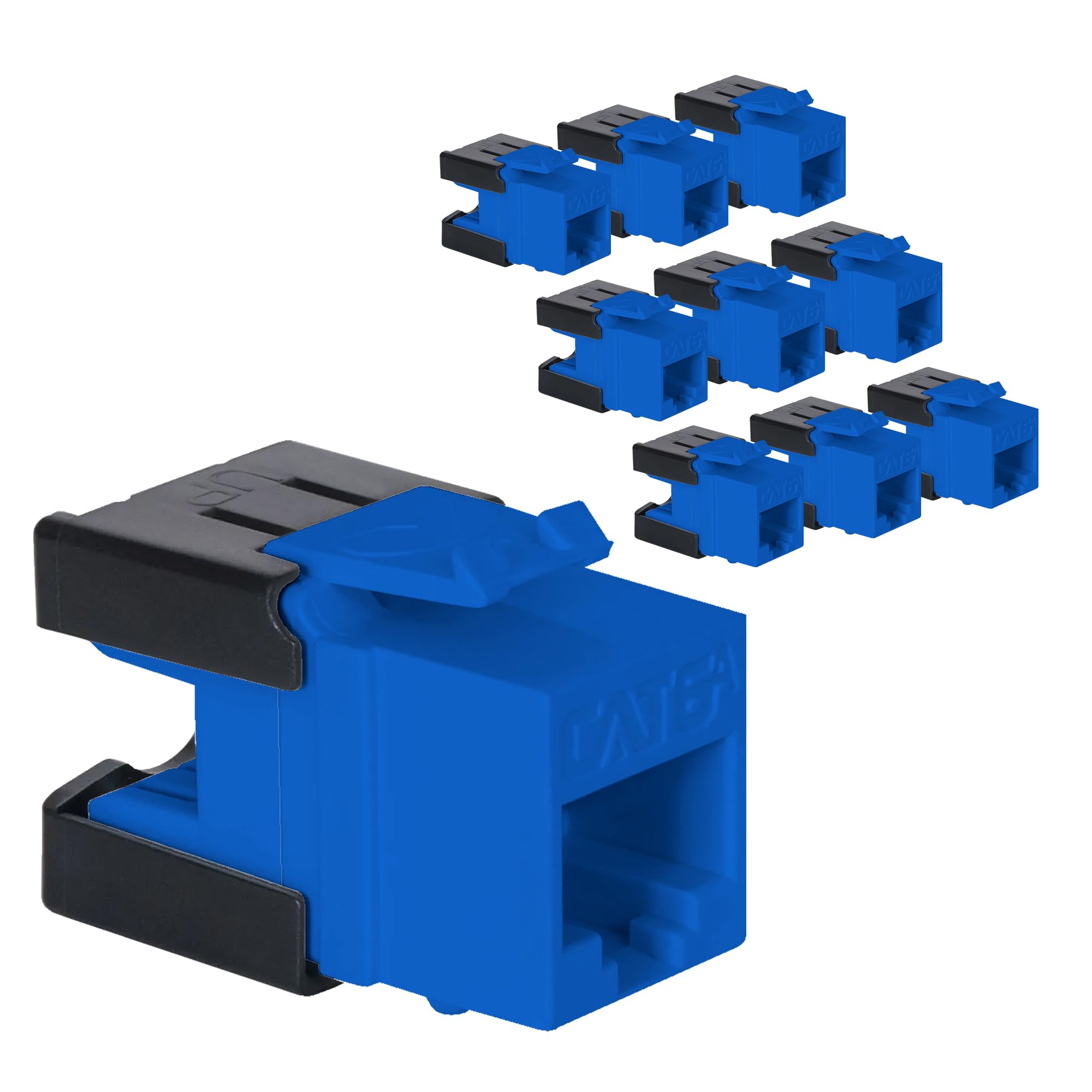 ICC CAT6A Keystone Jack for HD Style Wallplate or Patch Panel - RJ45 - UL Listed Ethernet Cable Connector - PoE++ Rated - Compat