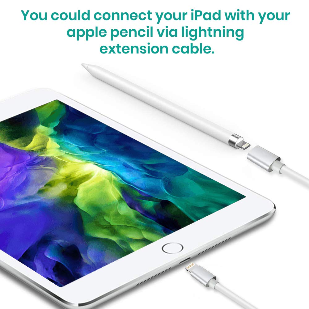 Meloaudio 3.3Ft Tpe Extension Cord Cable Charging Sync Video & Audio Compatible With Ios Devices (Phone/Pad/Pod), Male To Female Dock Cable Extender Connector Case Adapter