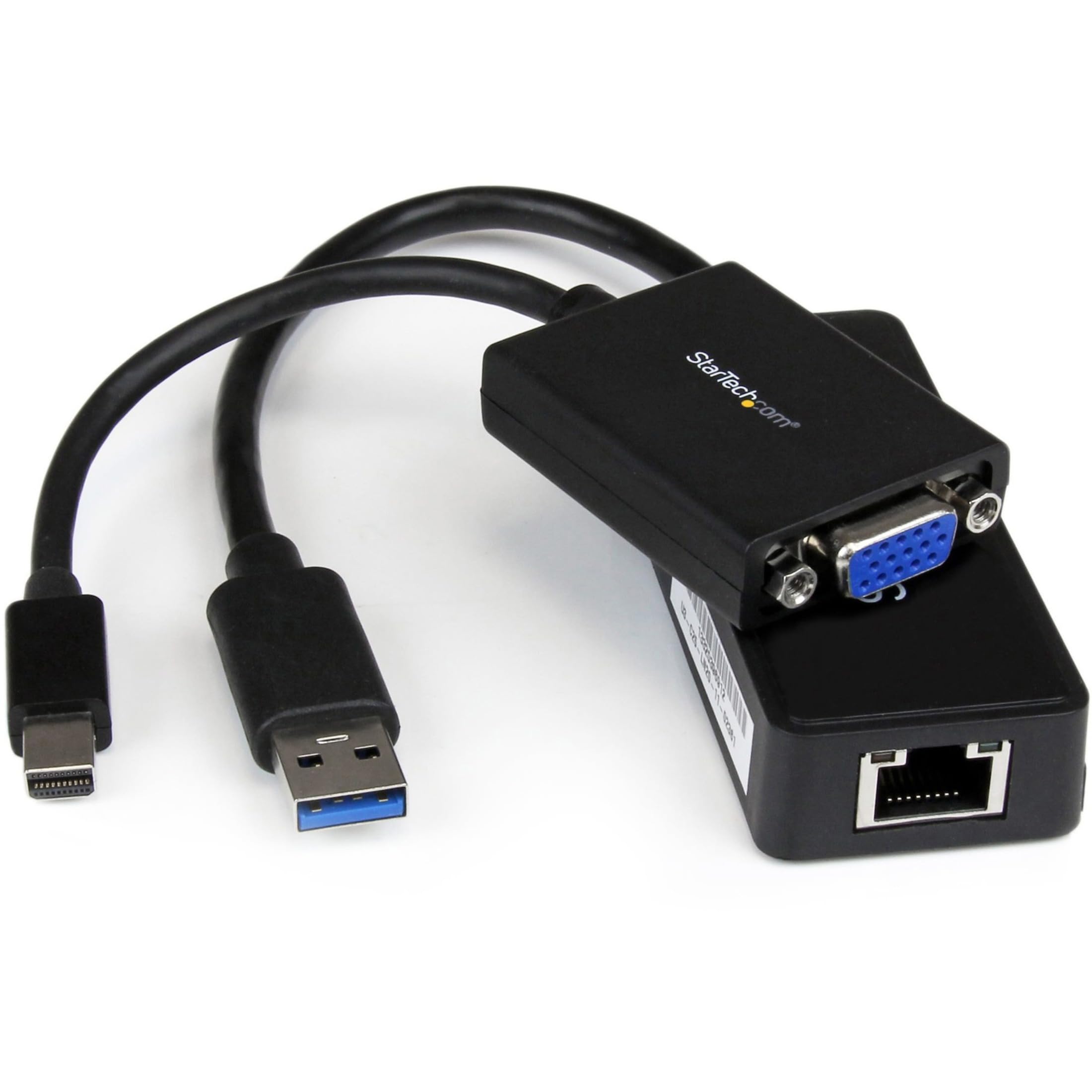 Startech.Com Lenovo Thinkpad X1 Carbon Vga And Gigabit Ethernet Adapter Kit   Mdp To Vga   Usb 3.0 To Gbe (Lenx1Mdpugbk)