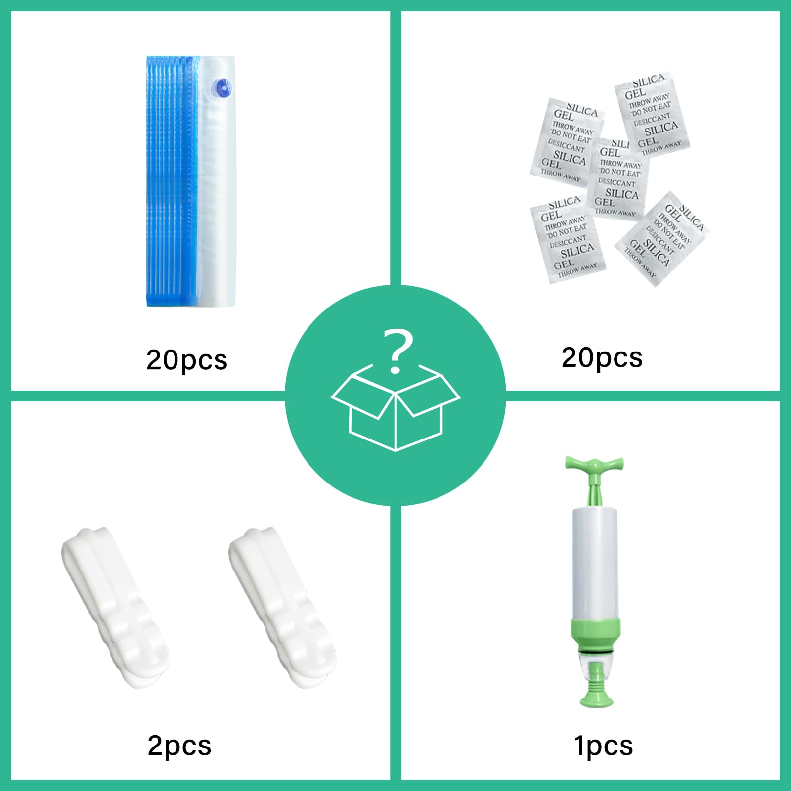 Ajoyib 3D Printer Filament Storage Kit 20Pcs Vacuum Storage Sealing Bags With Desiccants & Pump Moisture Proof Filament Dry 30 *