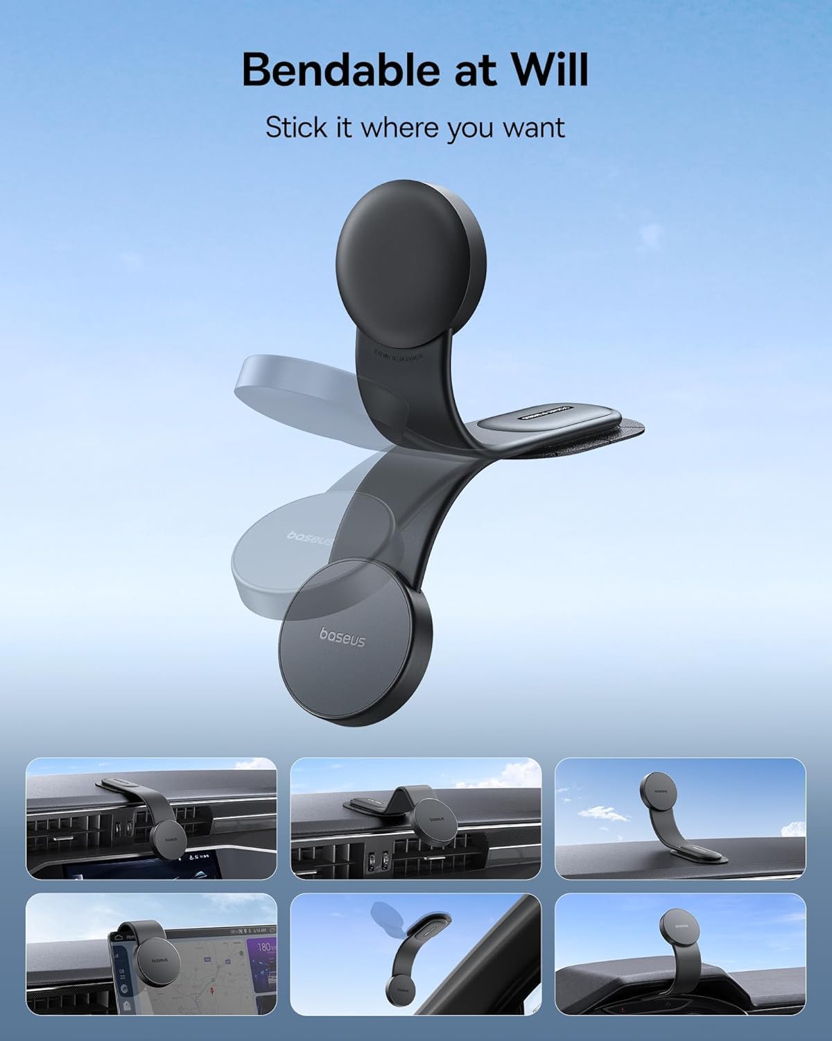 Baseus For Magsafe Car Mount, 25N Magnetic Phone Holder For Car, Cell Phone Car Mount Compatible With Iphone 16 15 14 13 Pro Plu