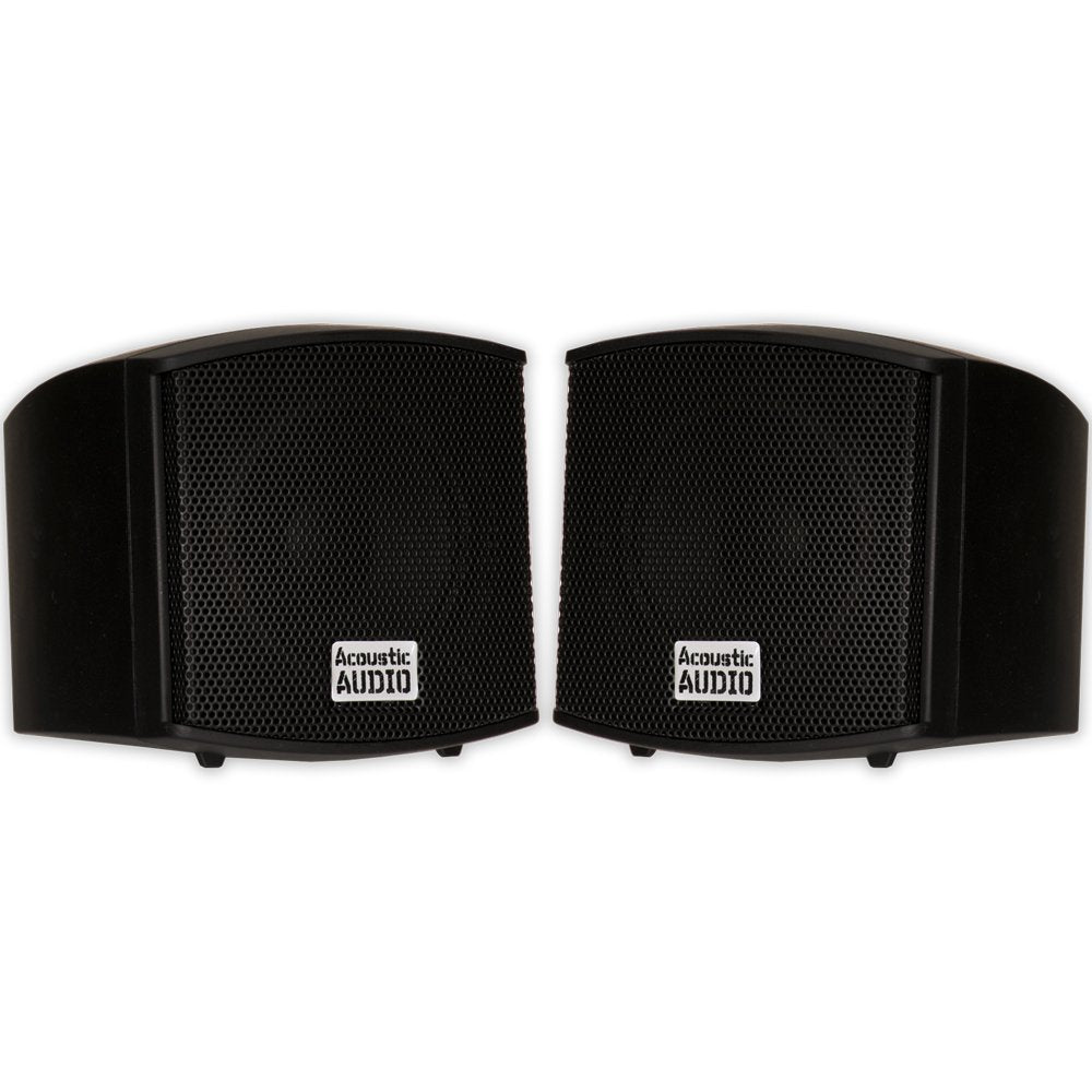 Acoustic Audio Aa321B And Aa40Cb Indoor Speakers Home Theater 5 Speaker Set