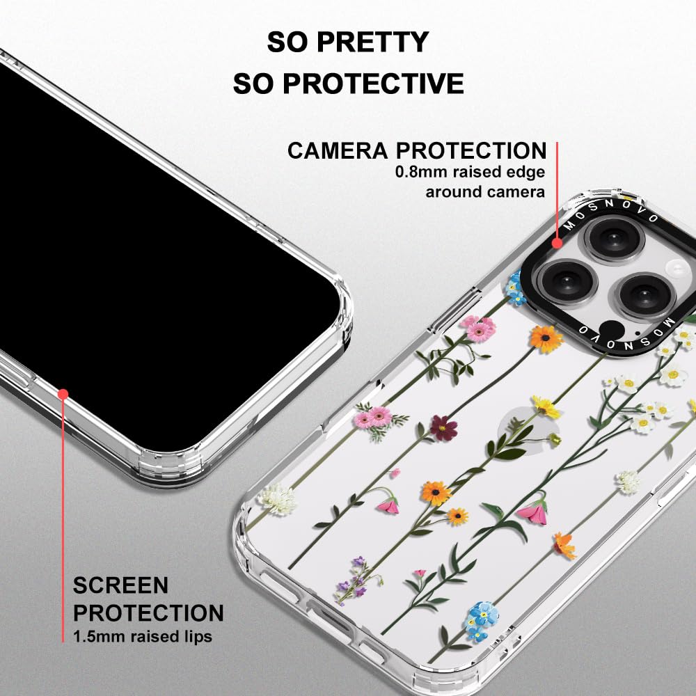 Mosnovo Case For Iphone 16 Pro, [Buffertech 6.6Ft Military Grade Drop Protection] [Anti Peel Off Tech] Clear Tpu Bumper Phone Ca