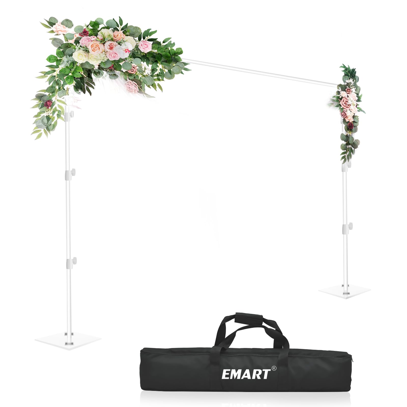 Emart Heavy Duty Backdrop Stand 8.5X10Ft(Hxw) Adjustable Background Support System Kit With Steel Base For Photography, Photo Ba