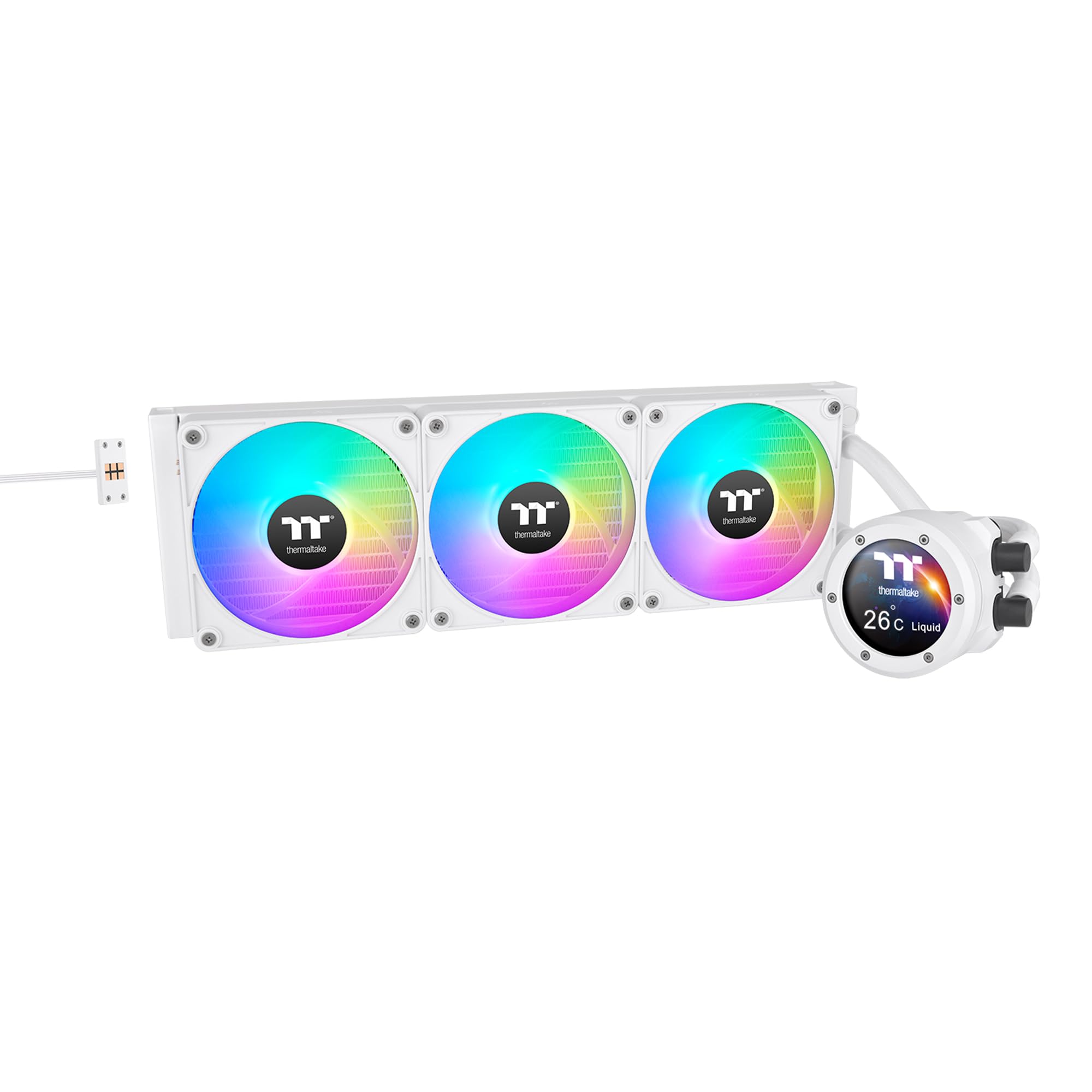 Thermaltake TH420 V2 Ultra EX ARGB AIO Cooler/Snow/Water Block 2.1 LCD/Fan 140 * 3/Magnetic Quick Connection/MB ARGB Sync Contro