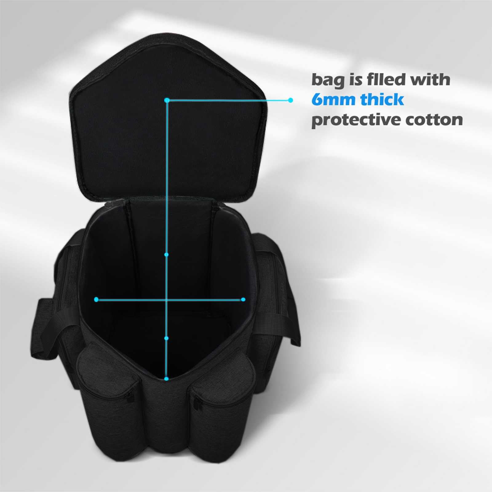 Pisosn Portable Cover Carrying Case Bag Compatible With Bose S1 Pro Portable Bluetooth Speaker (Black)