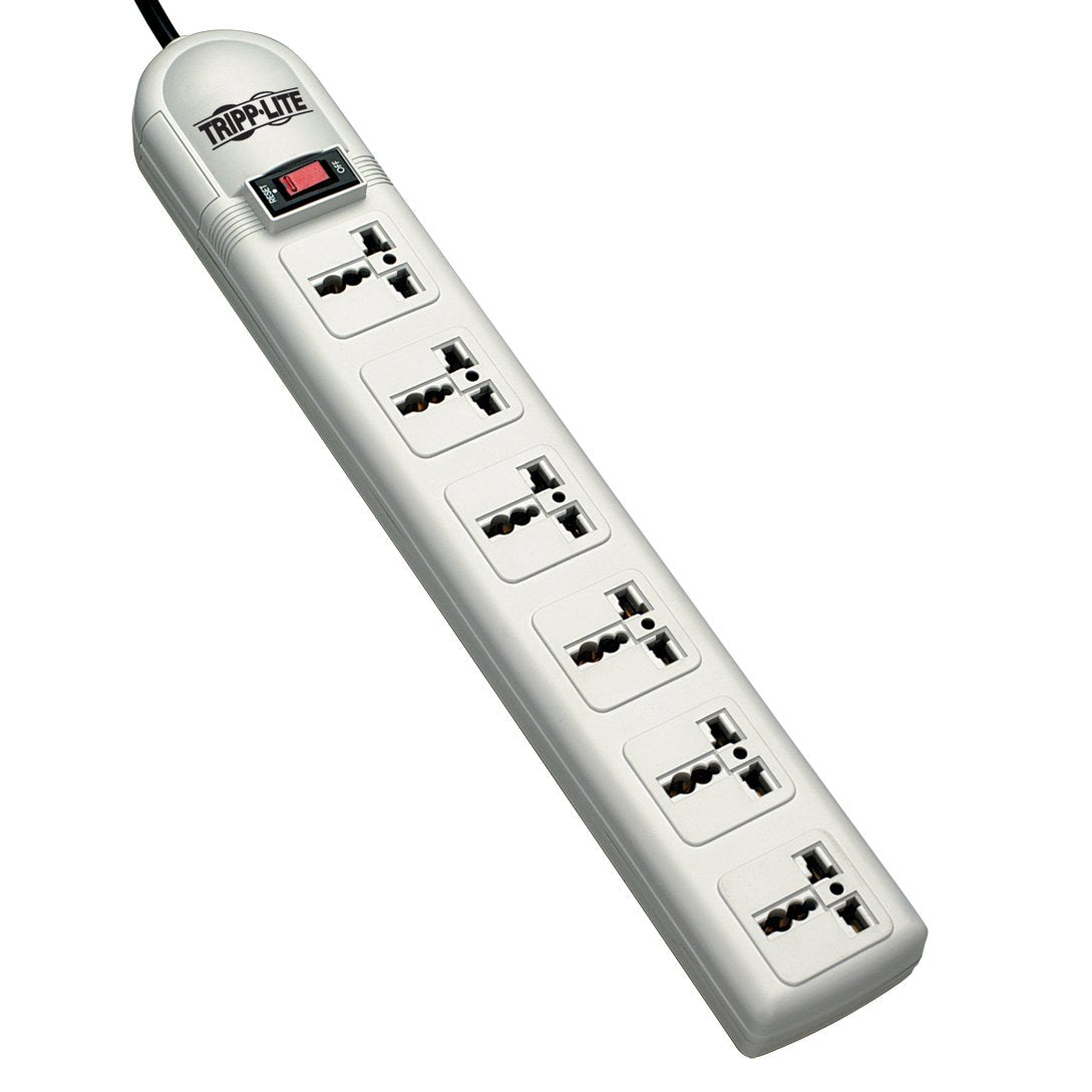 Tripp Lite Surge 6 Universal Outlets/Cee Plug 230V 750 Joules   Surge Protector   10 A   Ac 230 V   Output Connectors: 6   Franc