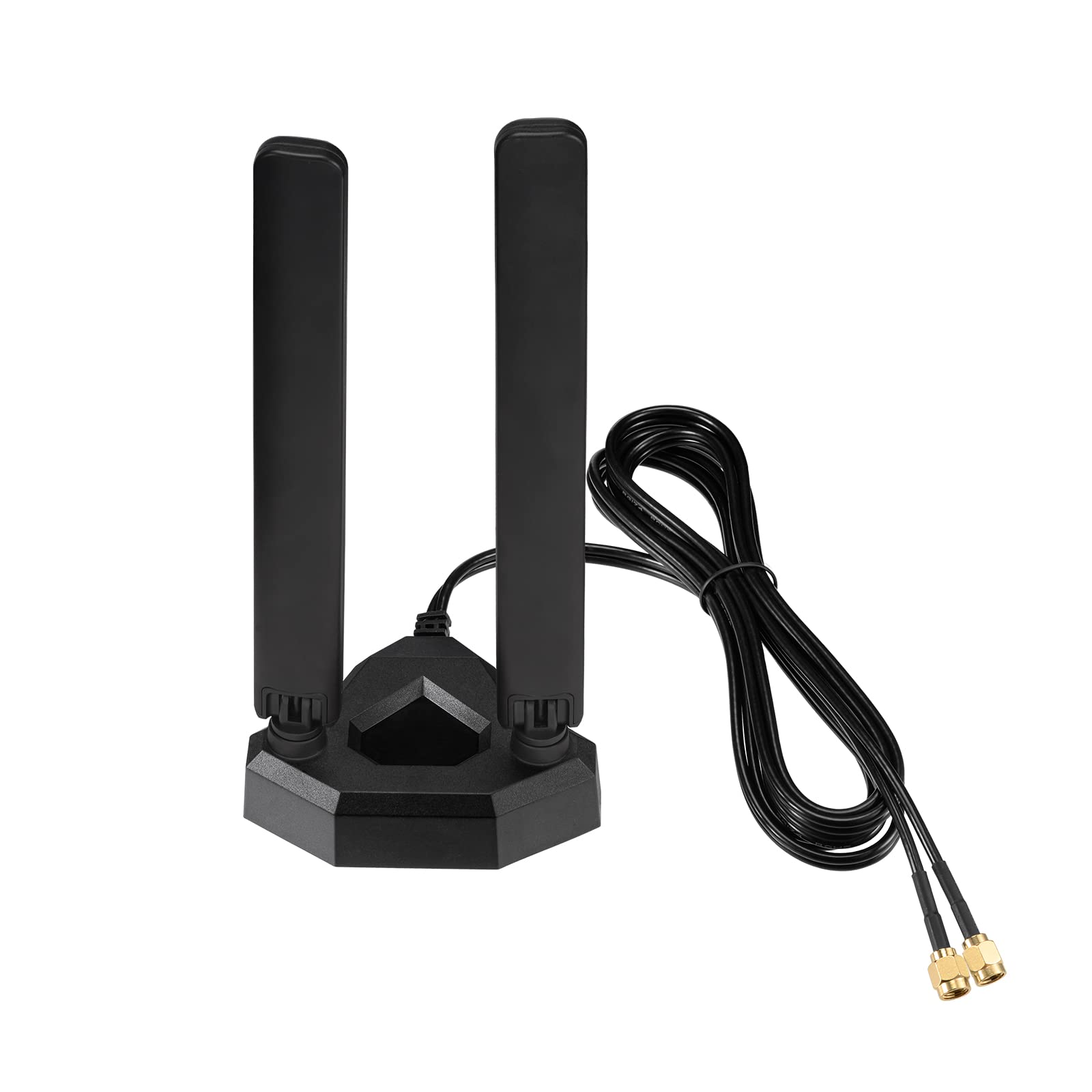 Eightwood Wifi 6E Tri Band Antenna 6Ghz 5Ghz 2.4Ghz Gaming Wifi Antenna Magnetic Base With 6.5Ft Extension Cable For Pc Desktop