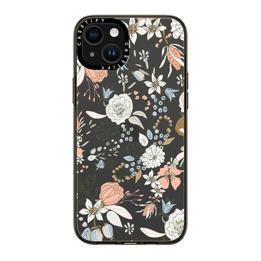 Casetify Compact Case For Iphone 15 Plus [2X Military Grade Drop Tested / 4Ft Drop Protection]   Abstract Modern Coral White Pas