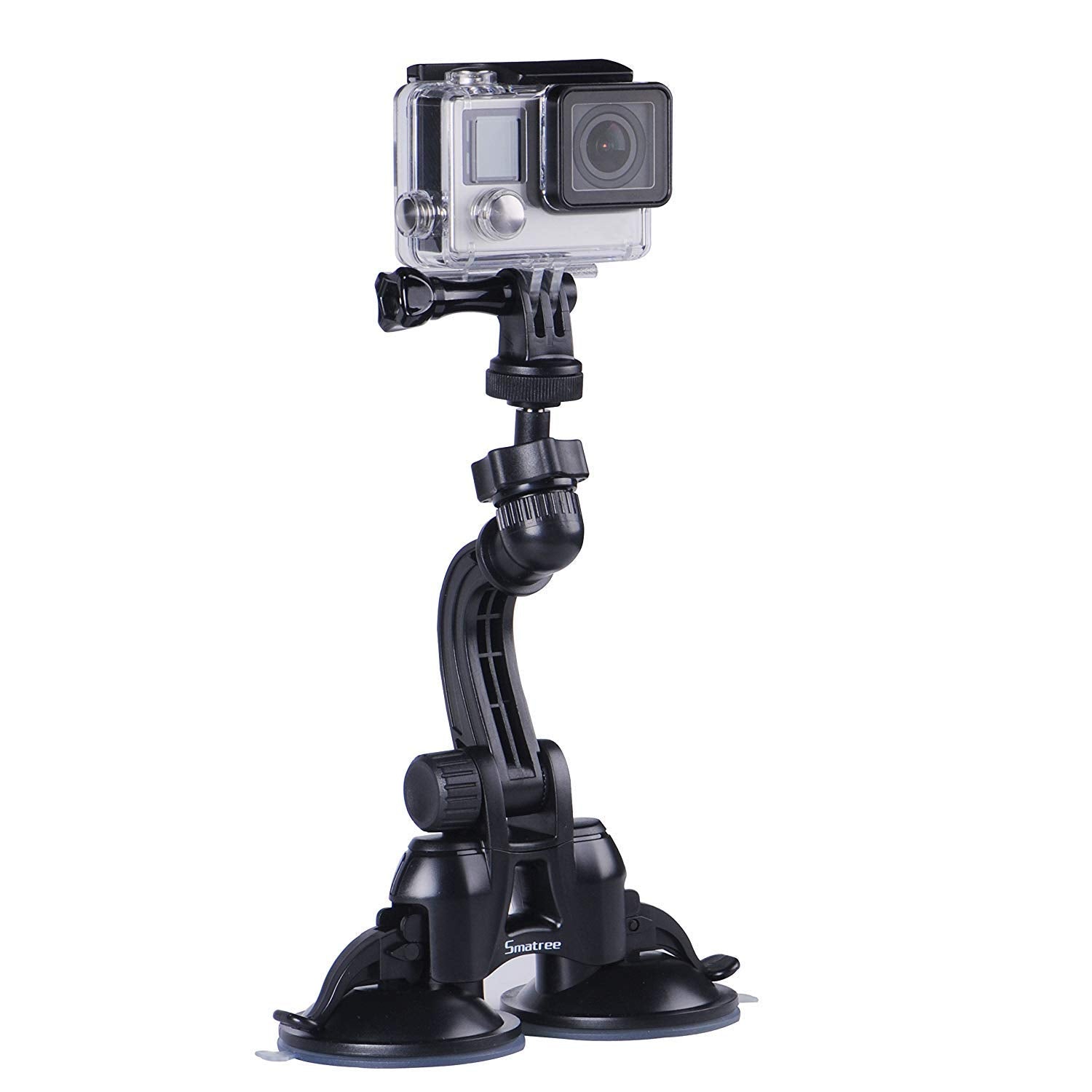 Smatree Double Suction Cup Mount, Car Mount Compatible for OSMO 360/Gopro hero 13/12/11/10/9/8/7/Max/6/5/4/3+/3, for DJI OSMO Ac