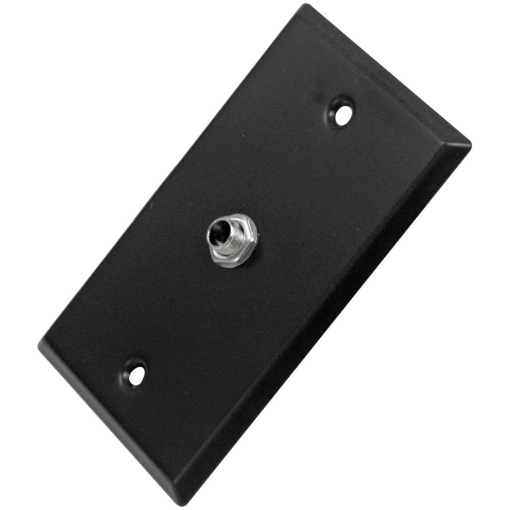 Seismic Audio Sa-Plate7 Black Stainless Steel Wall Plate With One 1/4-Inch Ts Mono Jack