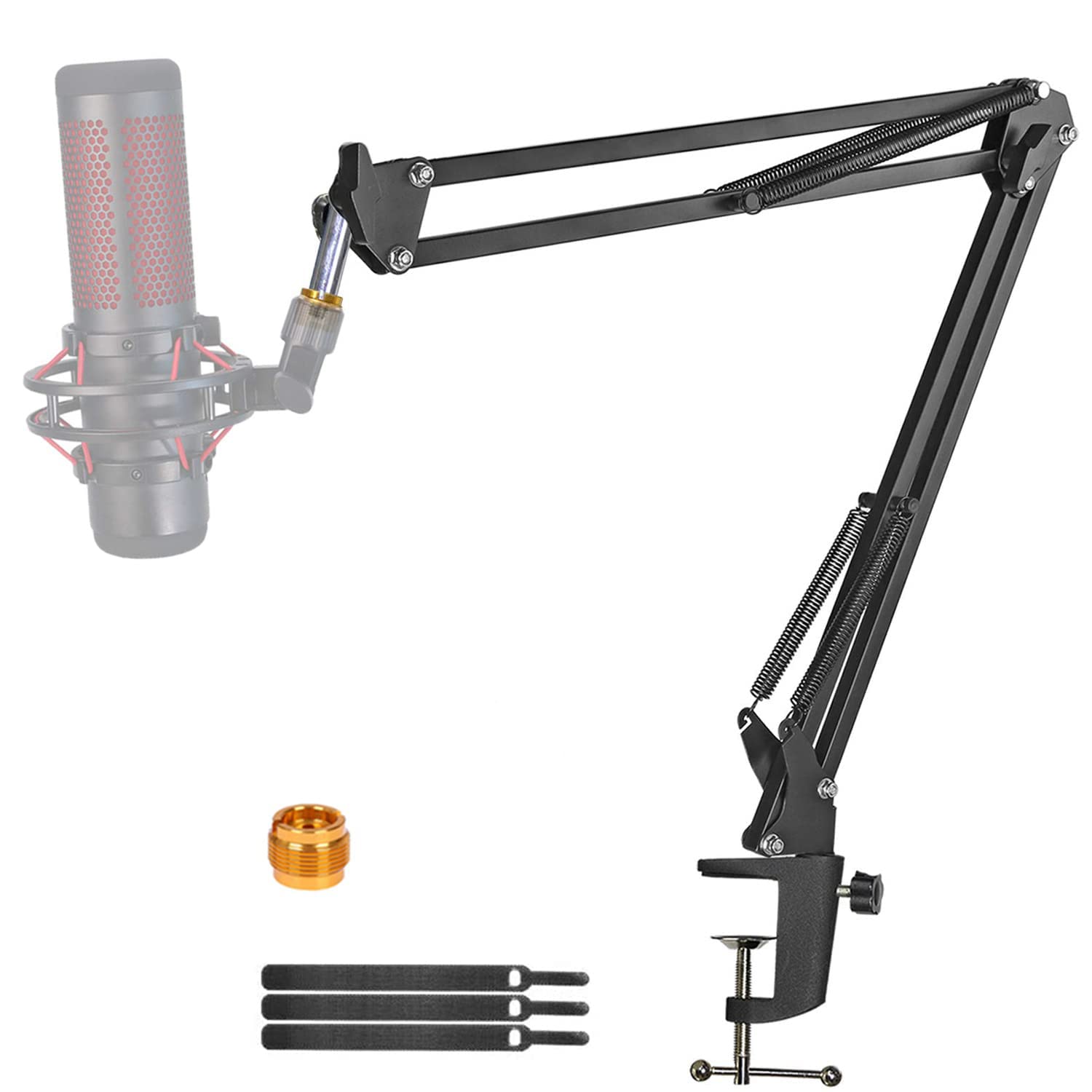 For Hyperx Quadcast Boom Arm, Boom Scissor Arm For Hyperx Quadcast S, Professional Adjustable Mic desk mount Stand, Compatible W
