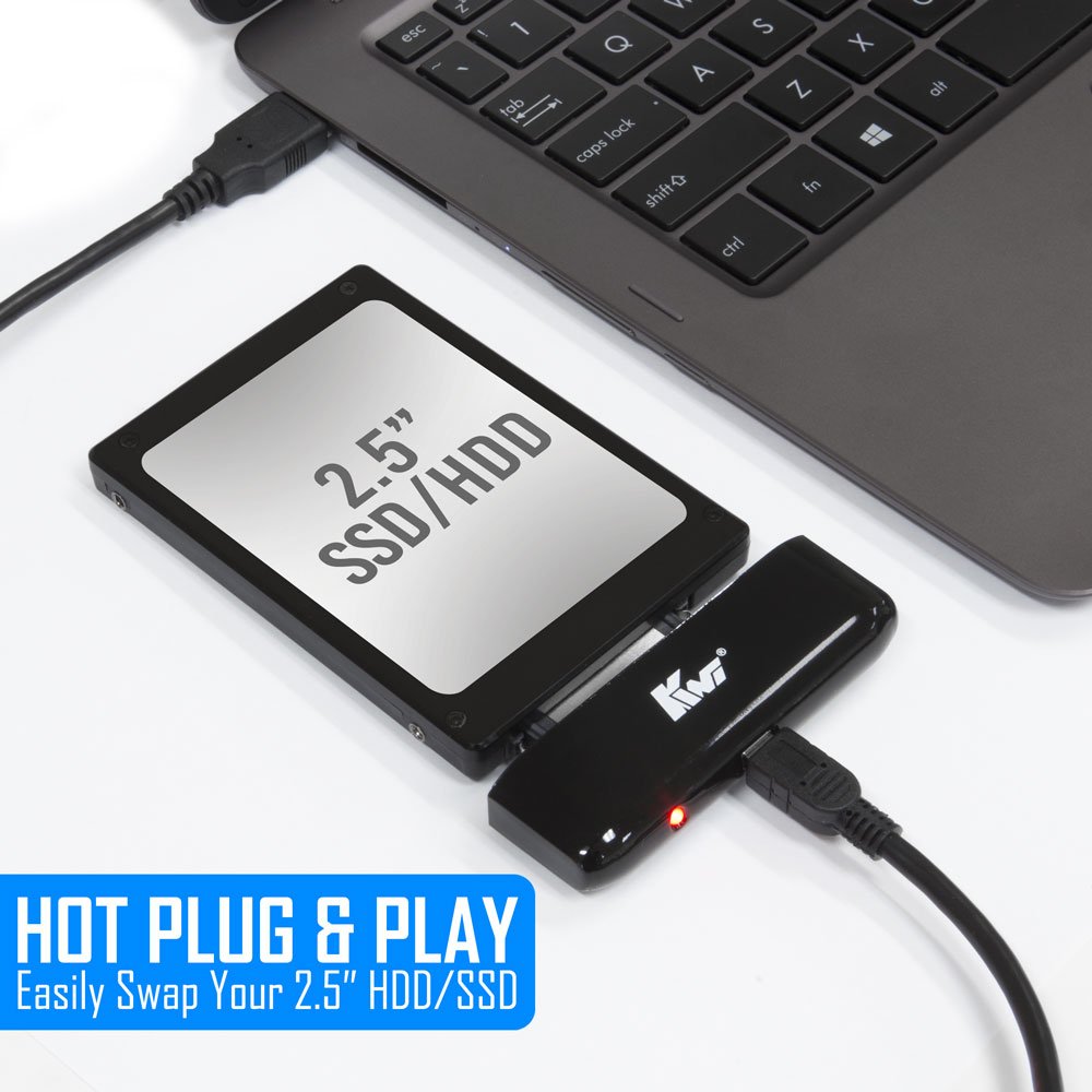 Kingwin Usb 2.0 To Ssd/Sata Adapter For 2.5 Inch Hard Drives. Support All 2.5    Ssd & Sata Types Of Drives. Hot Plug And Play.P