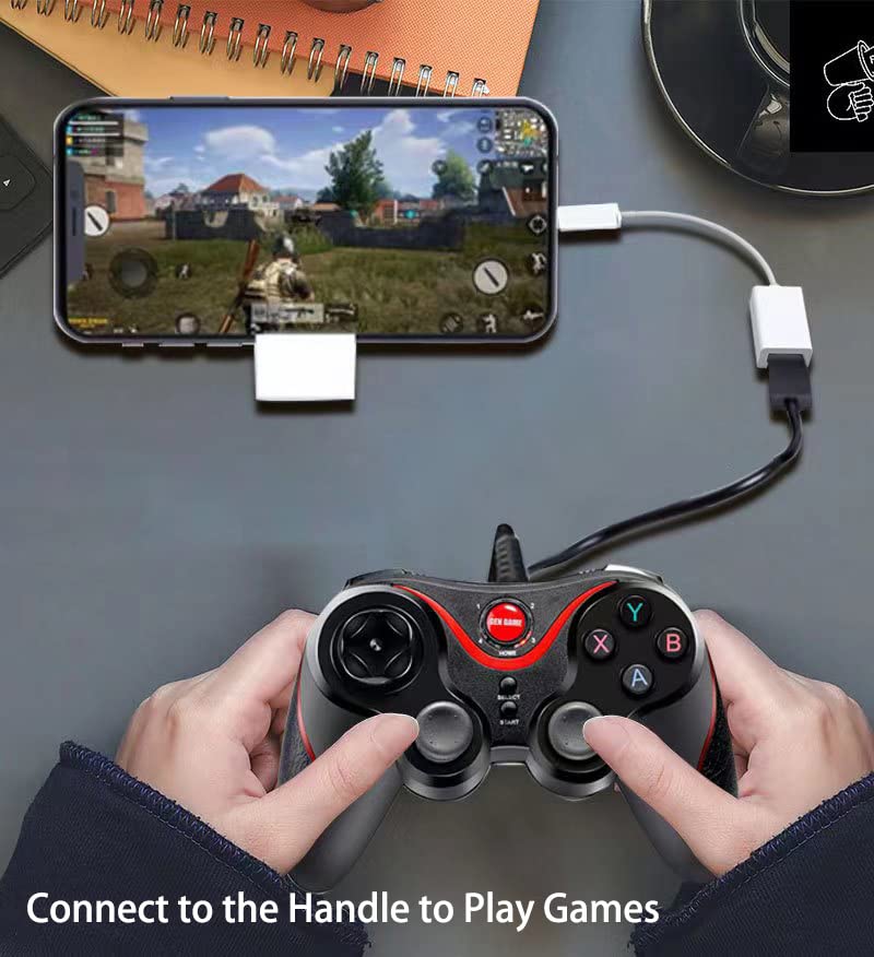 Lightning To Usb Camera Adapter, Apple Mfi Certified Usb 3.0 Otg Dongle Cord For Iphone 13 12 11 X Xs Xr 8 Plus, Ipad To Connect