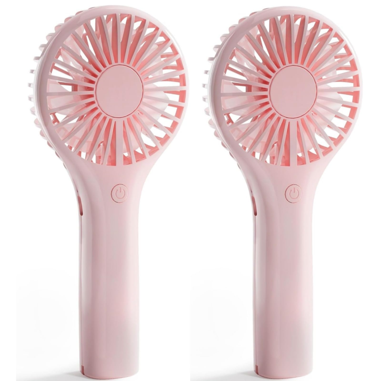 Handheld Fan 2 Packs, Portable Fan Mini Fan Powerful Hand Fan With 3 Speeds, Usb Rechargeable Personal Fan, Makeup Lash Fan For