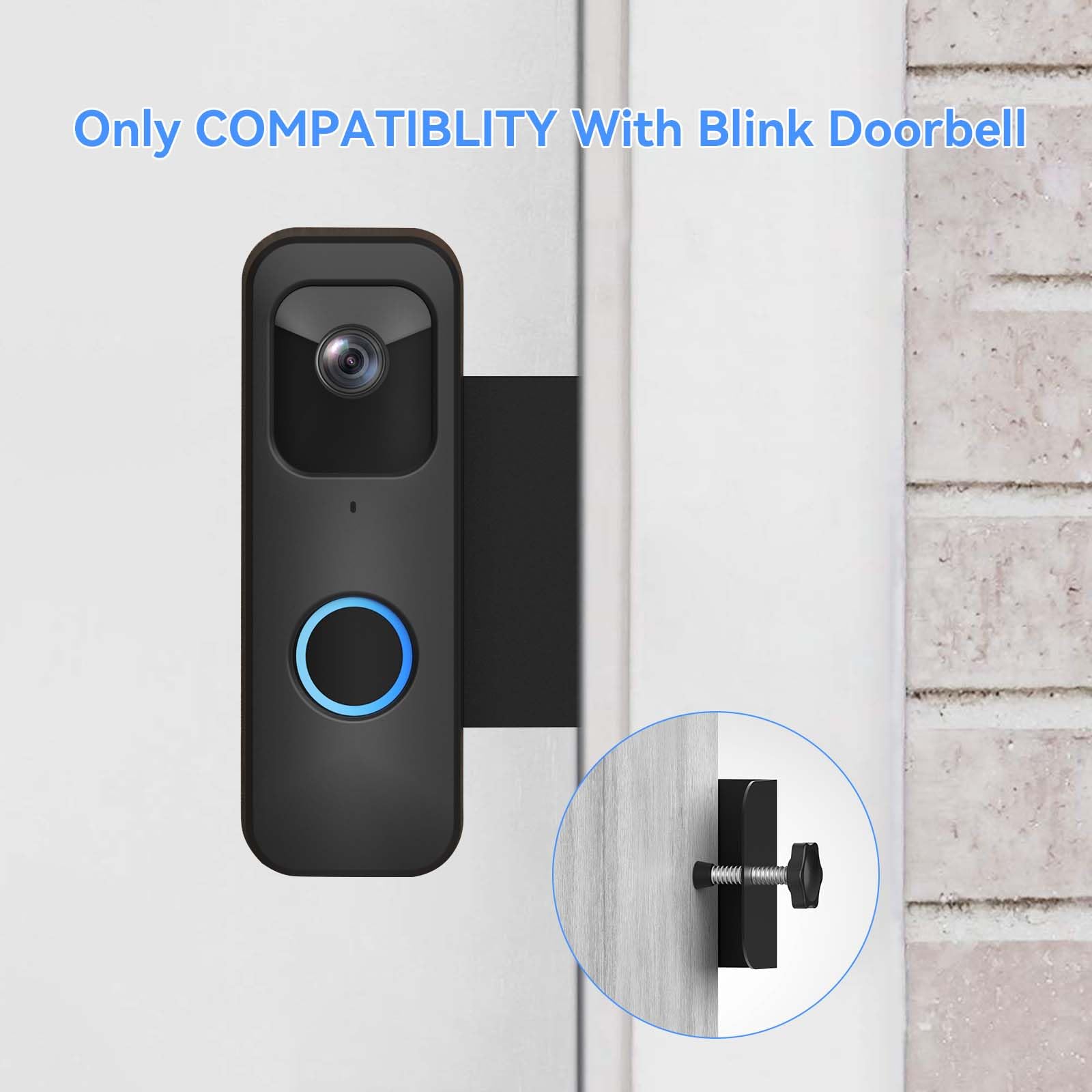 Tizomi Anti Theft Blink Doorbell Mount, No Drill Mounting Bracket Only Compatible With Blink Doorbell Camera, Accessories For Ap