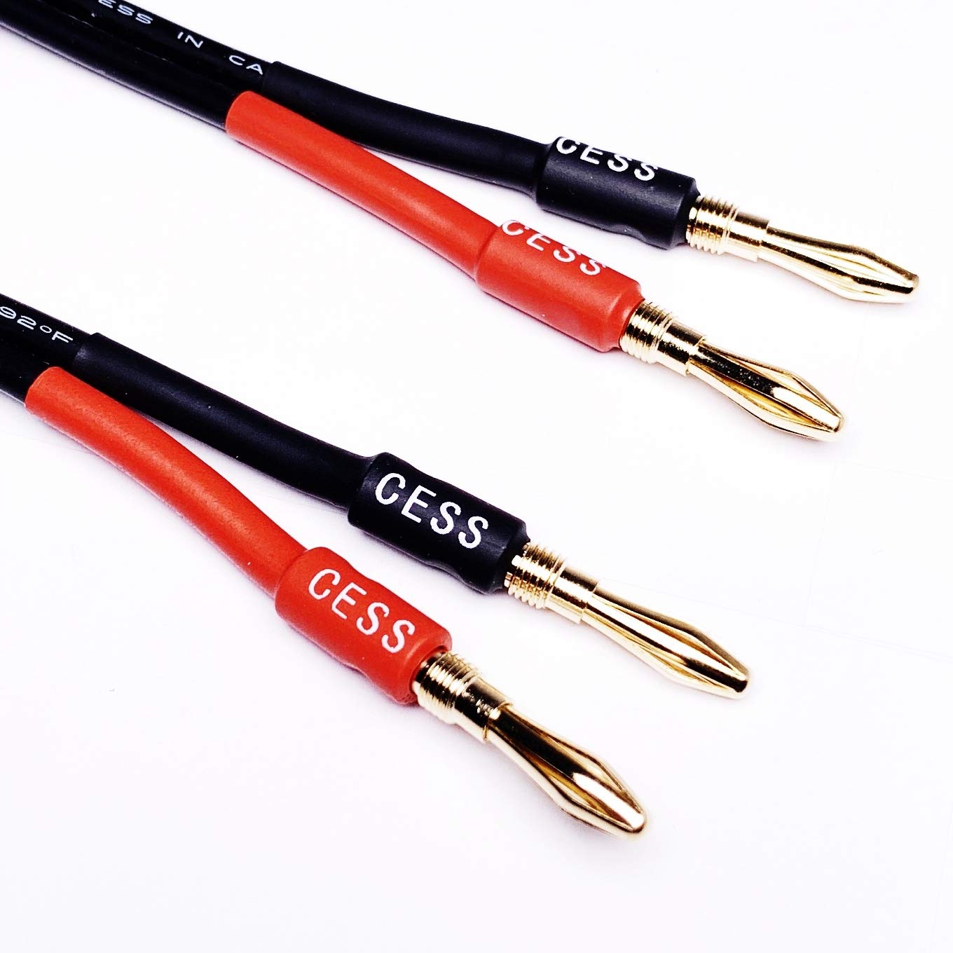 Cncess Cess 004 Banana Plug To Female Speakon Speaker Adapter Cable 12Awg   2 Pack (4Mm Banana)