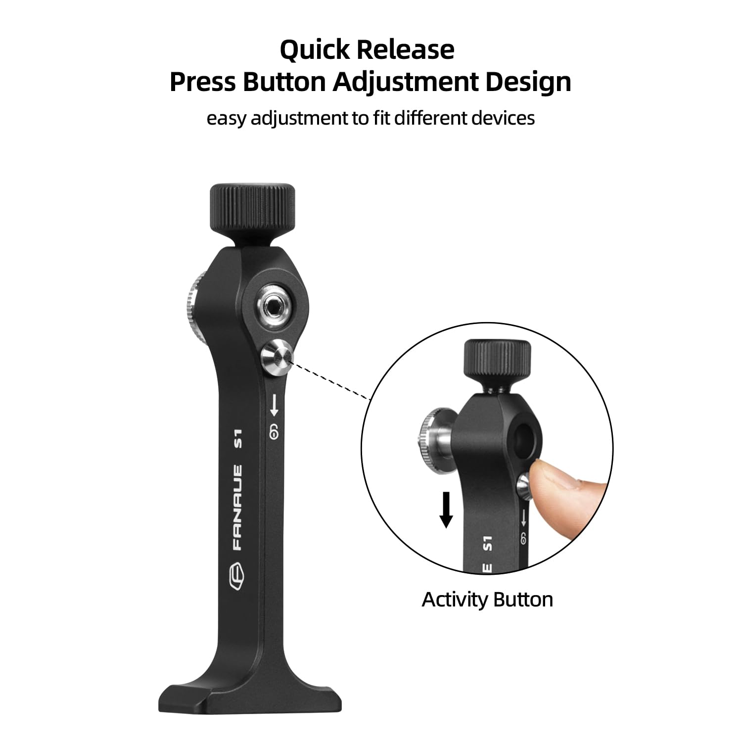 Fanaue Binocular Tripod Adapter, Binocular Mount 1/4 Inch Threading Mount Aluminium (S1Pro)