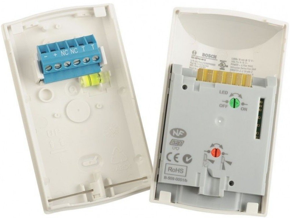 Bosch Isc Bpr2 W12 Blue Line Gen2 Pir Motion Detector (Pack Of 2) Wall To Wall Coverage Dynamic Temperature Compensation Flexibl