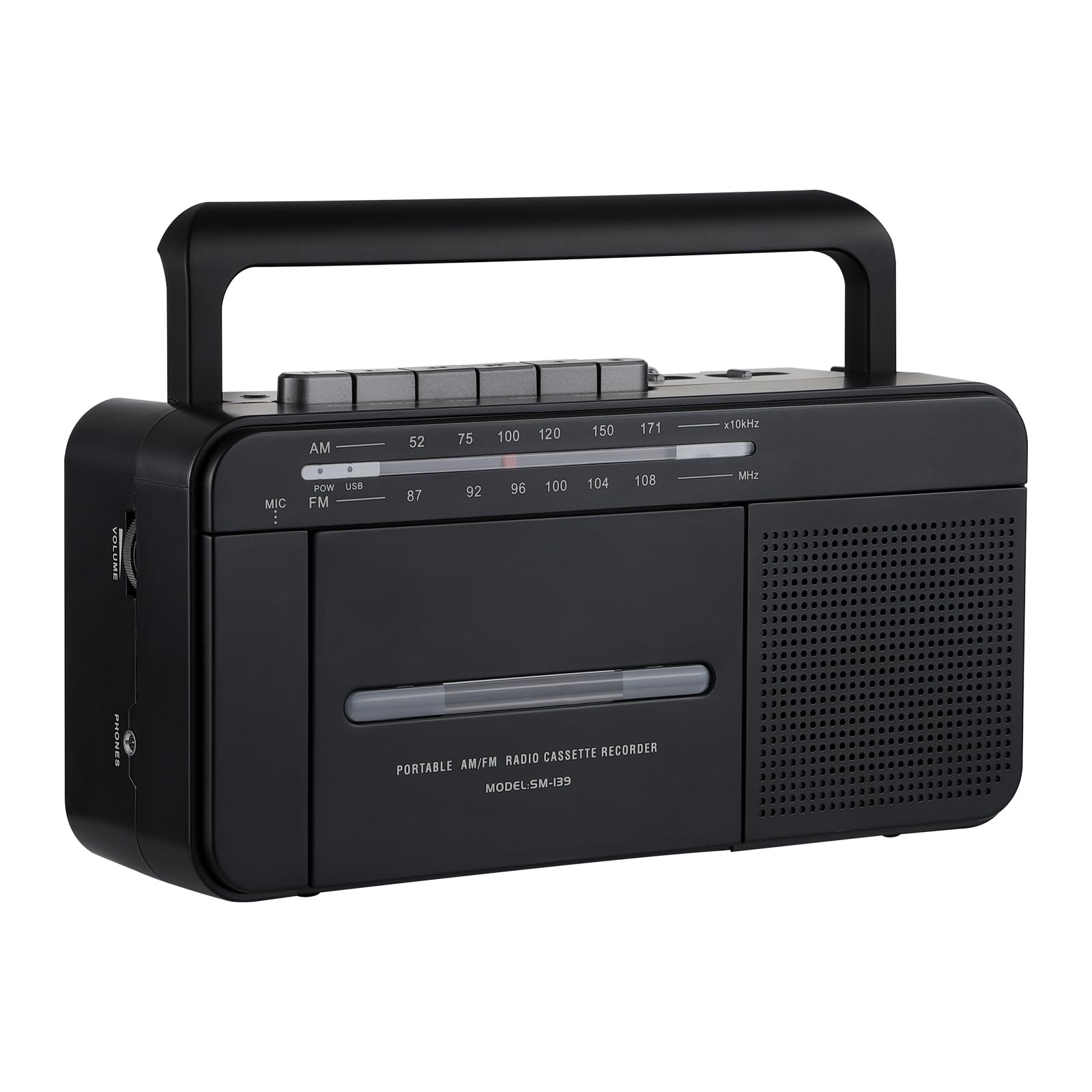 Semier Boombox Mp3 Conversion Cassette Tape Player Recorder Am Fm Radio, Cassette To Mp3 Digital Converter, Usb Recording, Built