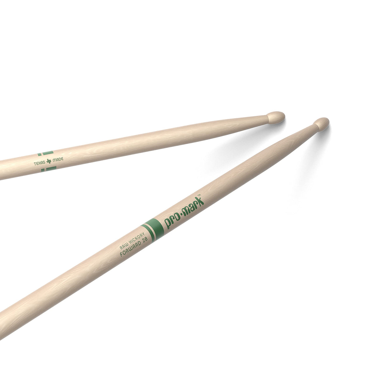 Promark Drum Sticks   Classic Forward 2B Drumsticks   Drum Sticks Set   Oval Wood Tip   Natural, Raw Hickory Drumsticks   Consistent Weight And Pitch   1 Pair