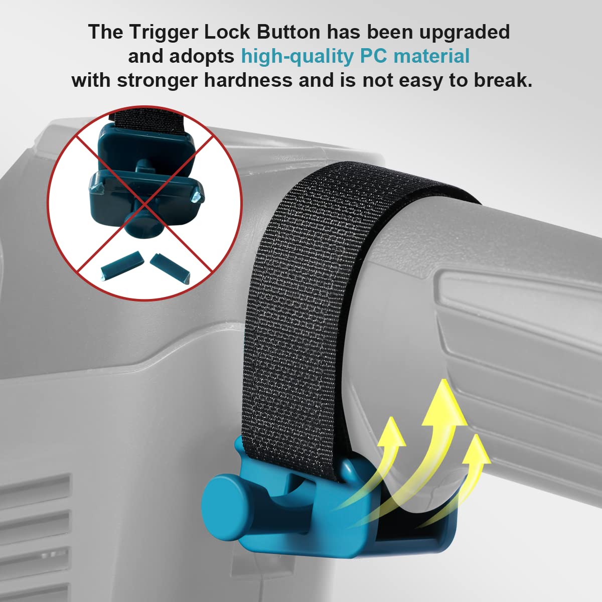 Trigger Lock Button Compatible With Makita Dmp180Z, Lenink Power Button On/Off Control Clamp Lock Compatible With Makita Cordles