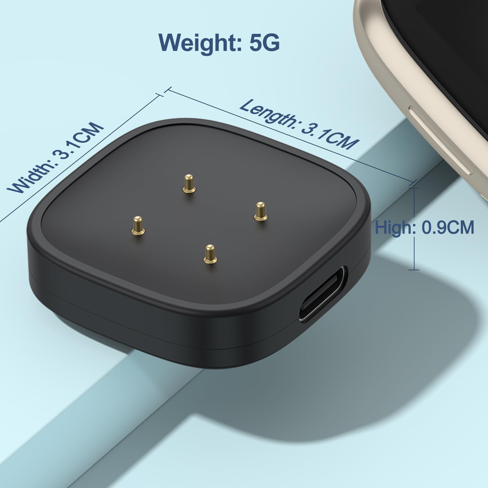 Wanme Charger Adapter For Google Pixel Watch 3/2, Portable Wireless Charging Cable Converter Dock Station Compatible With Google