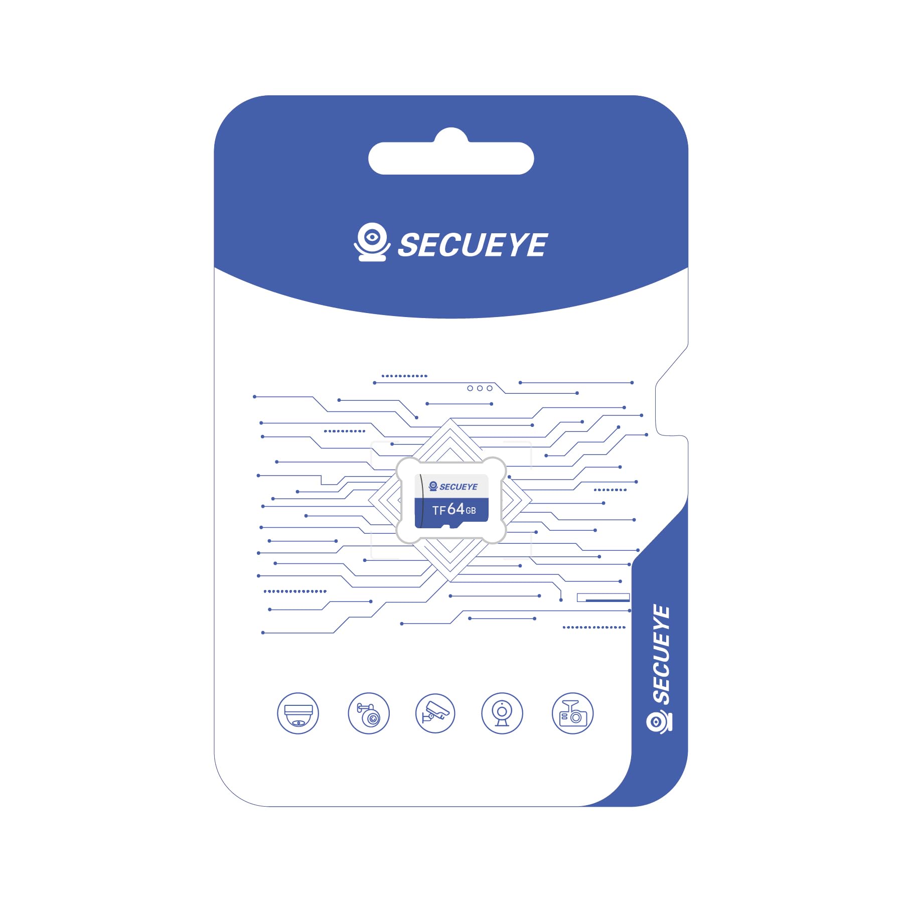 Secueye 64Gb Tf Memory Card Class 10 Fat32 High Speed Reading/Writing For Security Camera Dash Cam 24/7 Recording