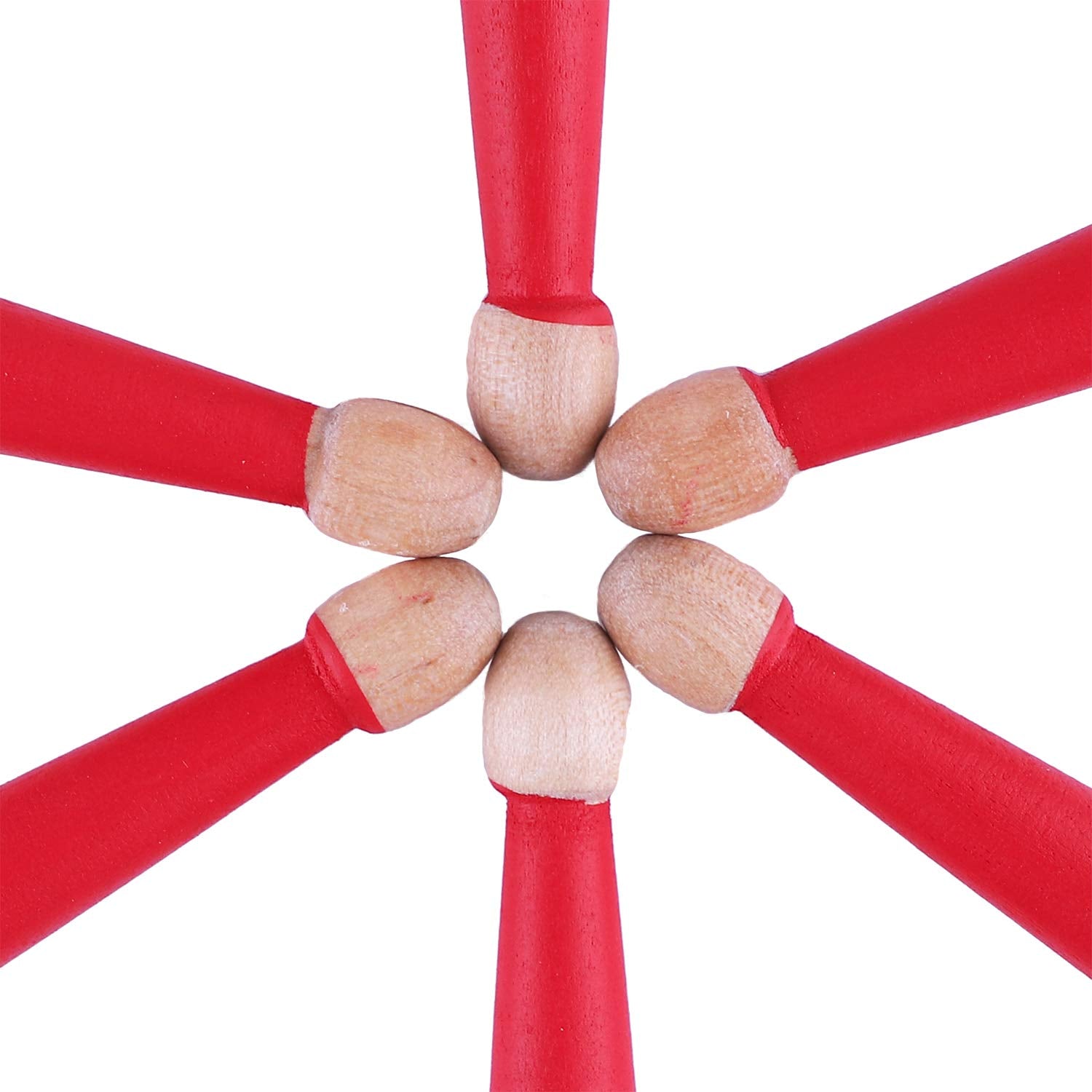 Antner 3 Pairs Drum Sticks 7A For Kids And Beginners Classic Maple Wood Drumsticks, Red