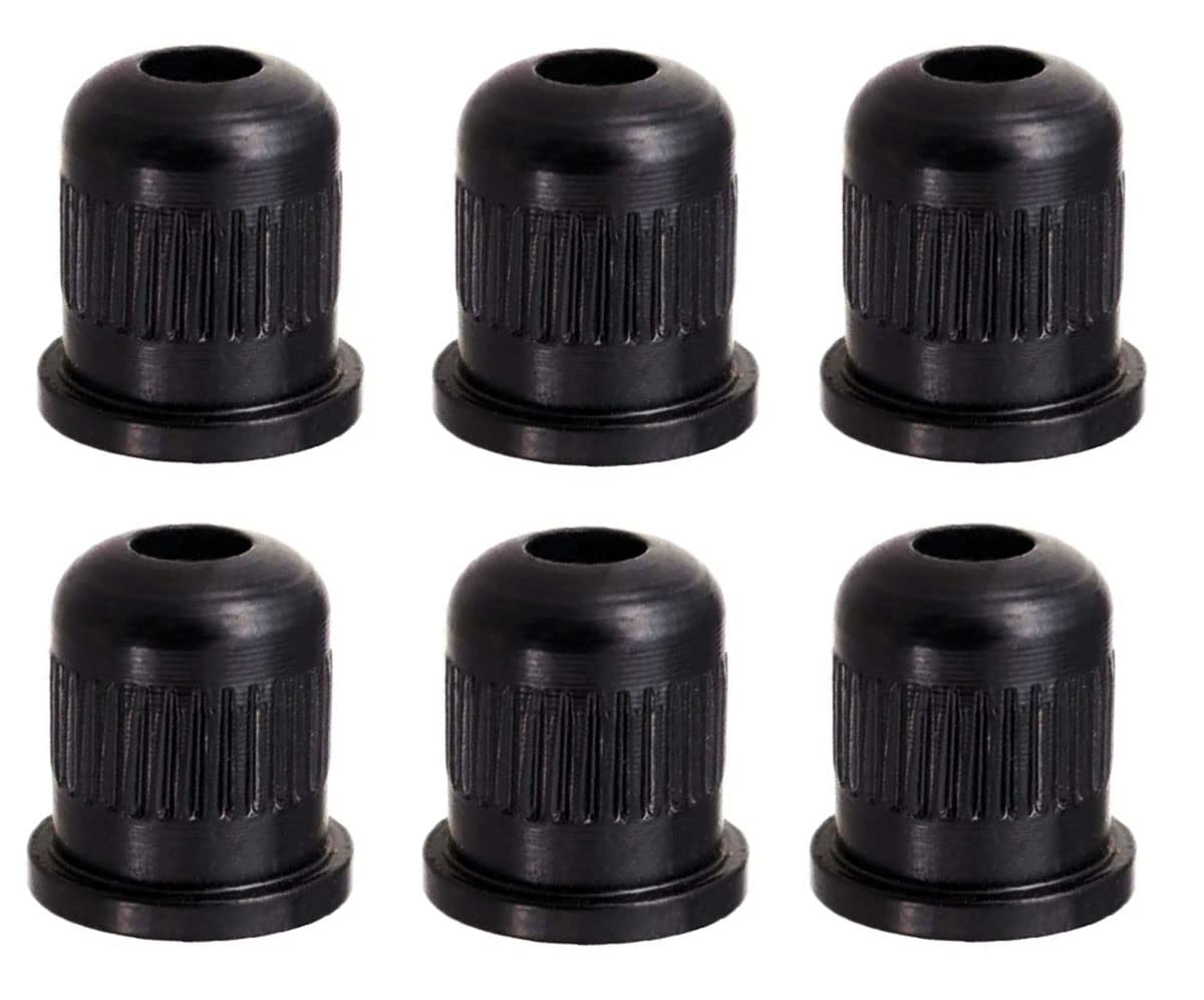 Tuoren Guitar String Through Body String Ferrules Compatible With Vintage Telecaster Strat Style Electric Guitar (Black)