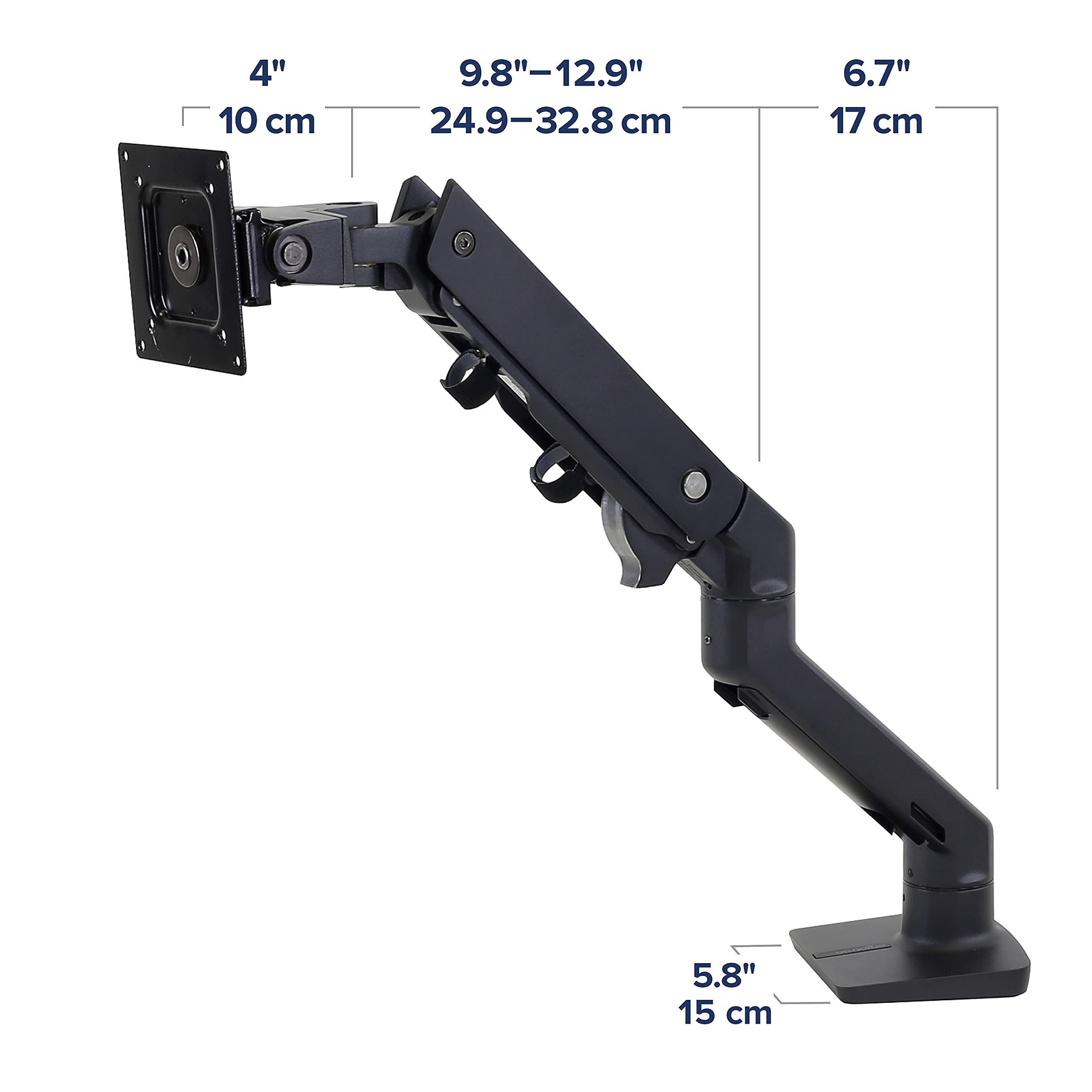 Ergotron   HX HD Premium Heavy Duty Gaming Monitor Arm, Single Monitor Desk Mount   for 1000R Curved Ultrawide Monitors Up to 49 Inches, 28 to 42 lbs, VESA 75x75mm or 100x100mm   HD Pivot, Matte Black