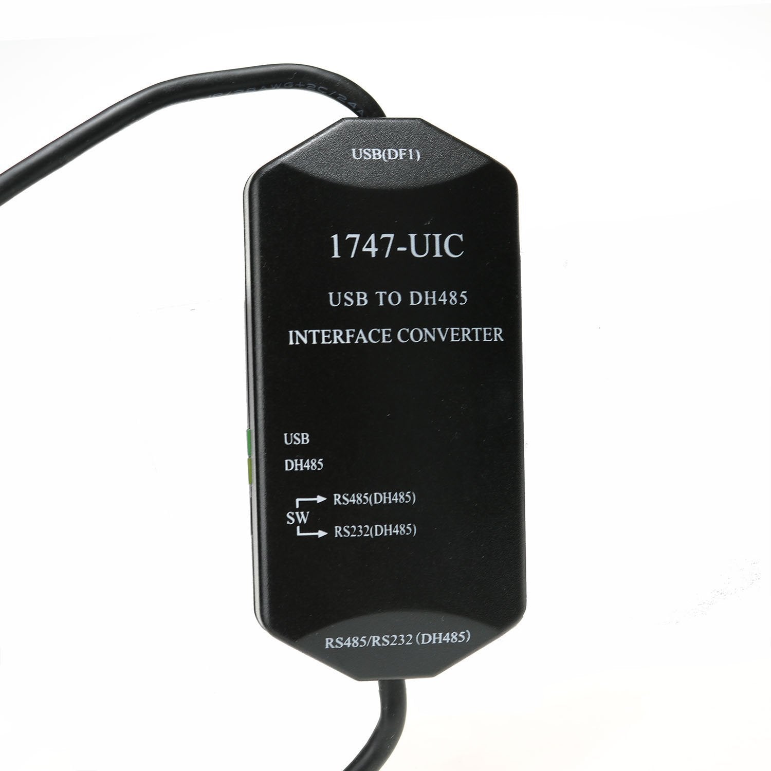 Sysly 1747-UIC USB to DH485 RS485 RS232 Interface Converter Cable for Allen Bradley Black Metal